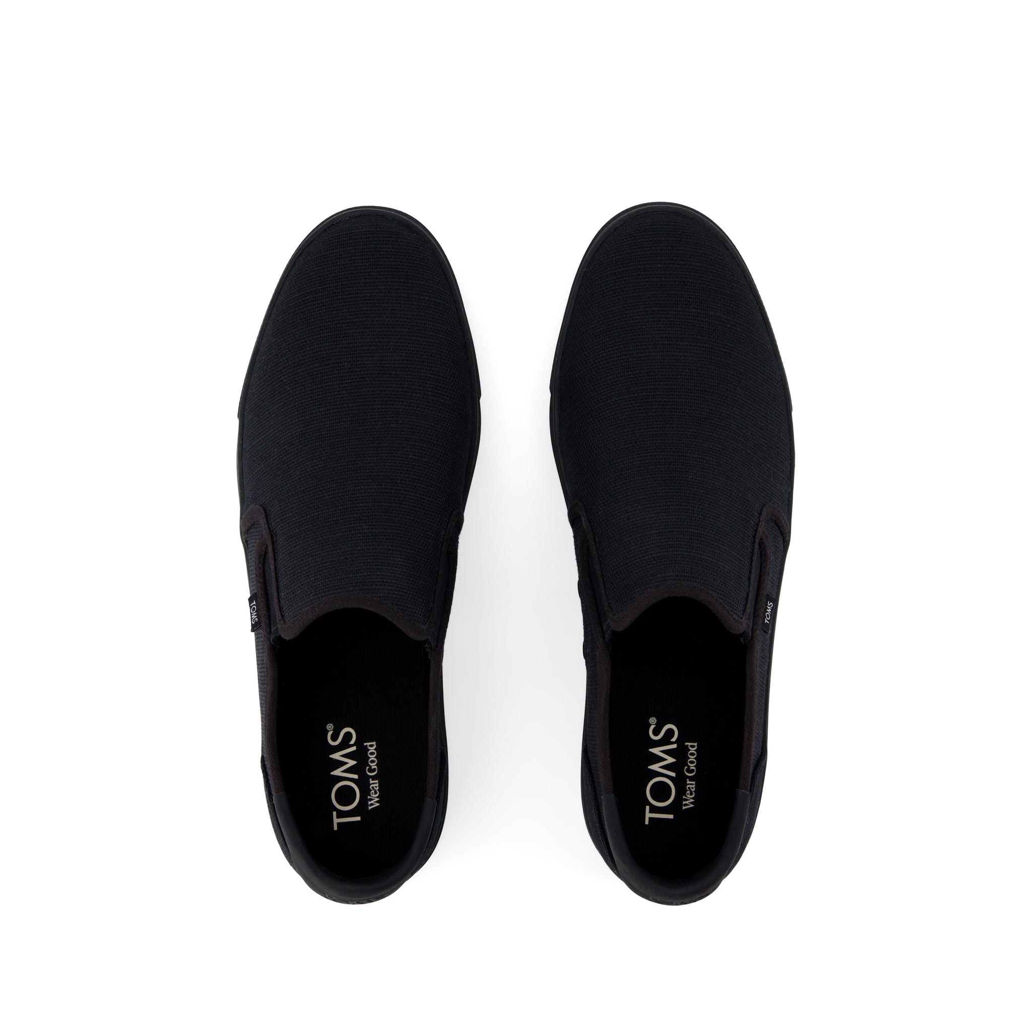 Baja 2.0 Slip On Sneaker - Black and Black Legacy Canvas Top View