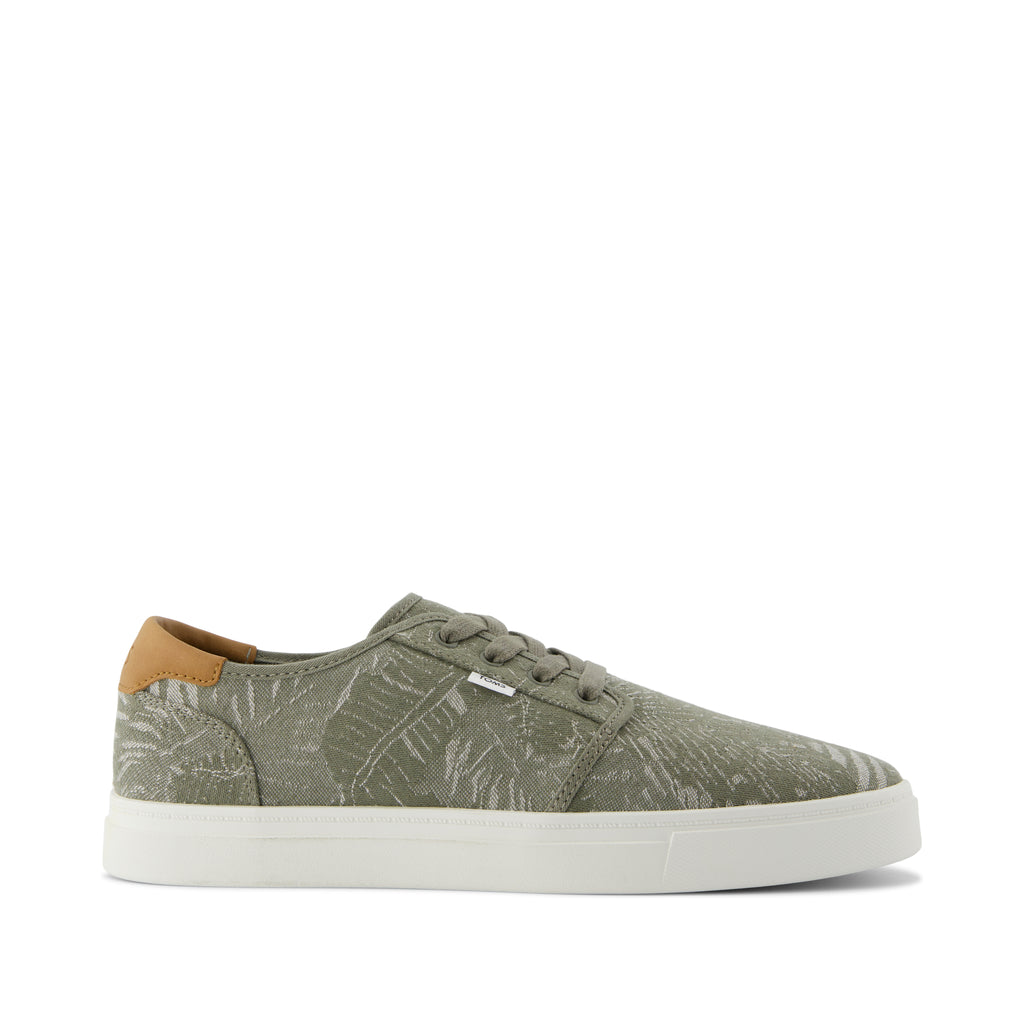 Carlo 2.0 Lace-Up Sneaker - Vetiver Grey Tropical Jacquard Side View