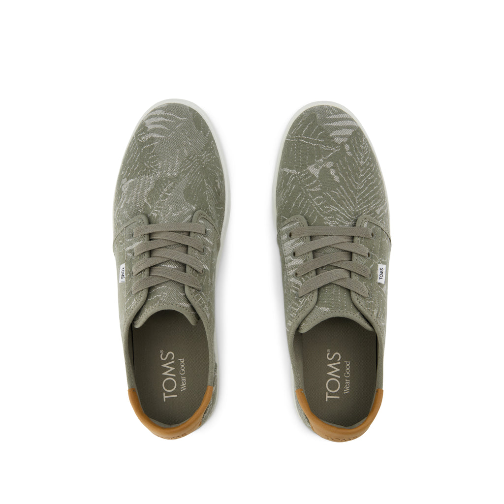 Carlo 2.0 Lace-Up Sneaker - Vetiver Grey Tropical Jacquard Top View