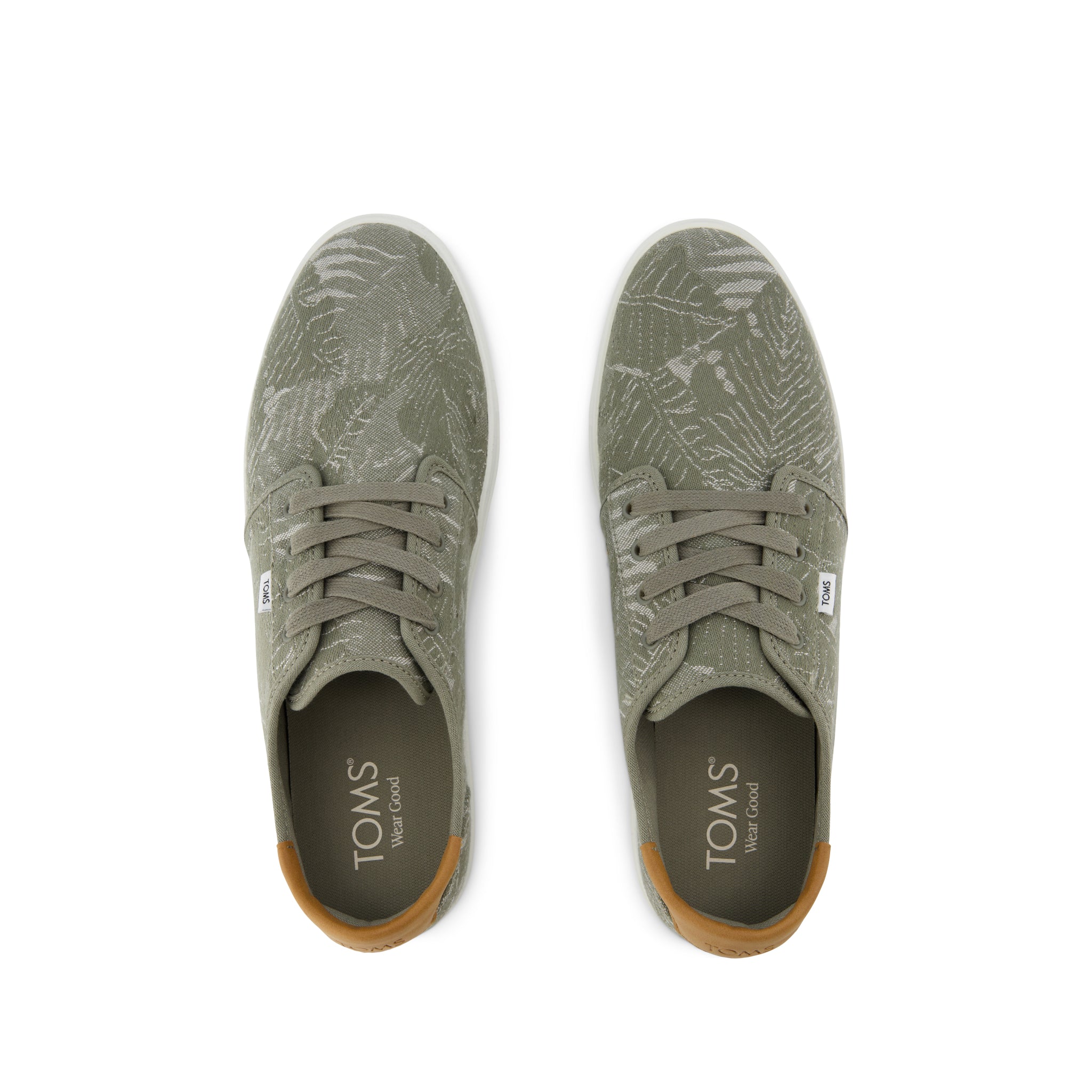 Carlo 2.0 Lace-Up Sneaker - Vetiver Grey Tropical Jacquard Top View