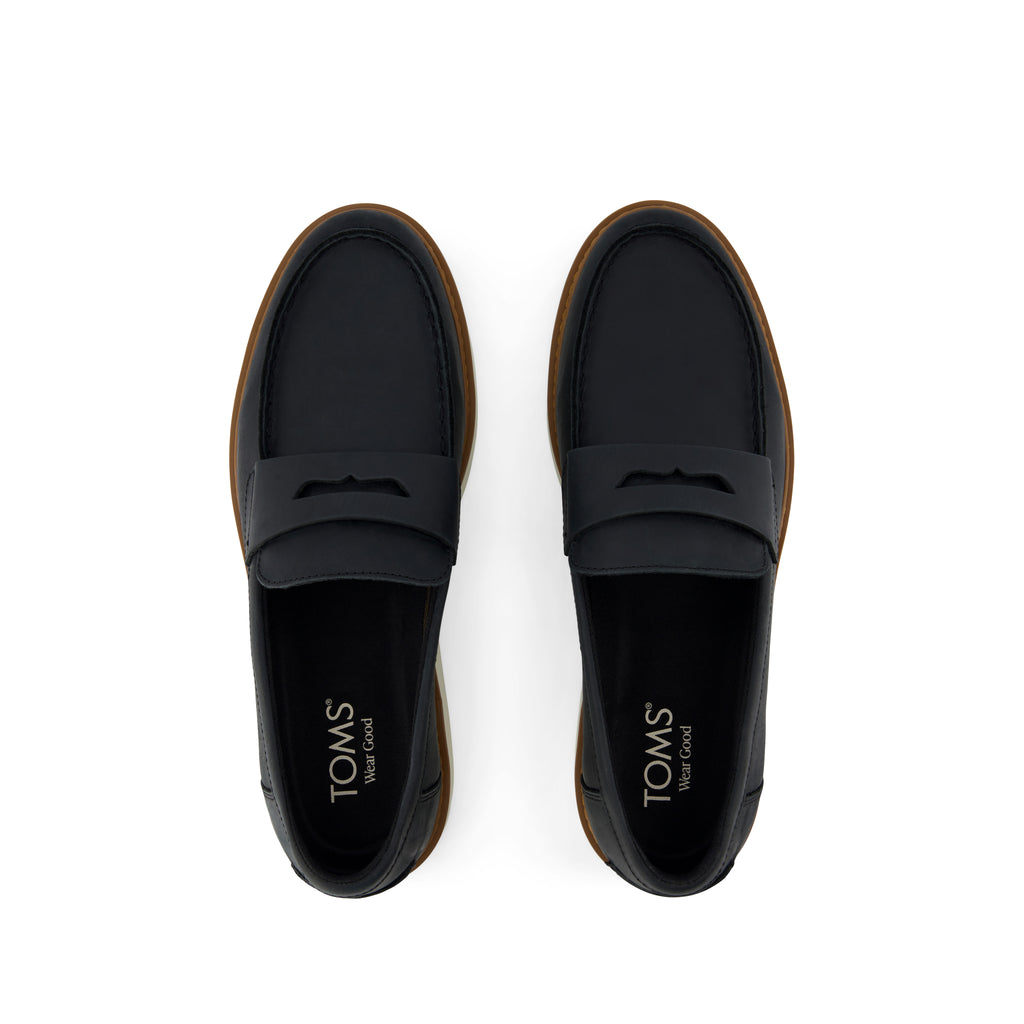 Navi TRVL LITE  Havana Loafer - Black Leather Top View