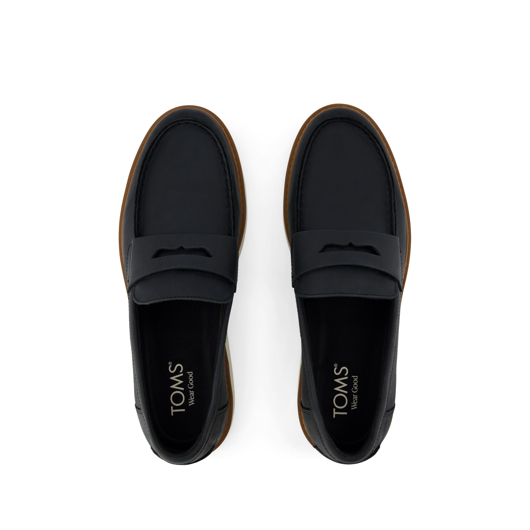 Navi TRVL LITE  Havana Loafer - Black Leather Top View