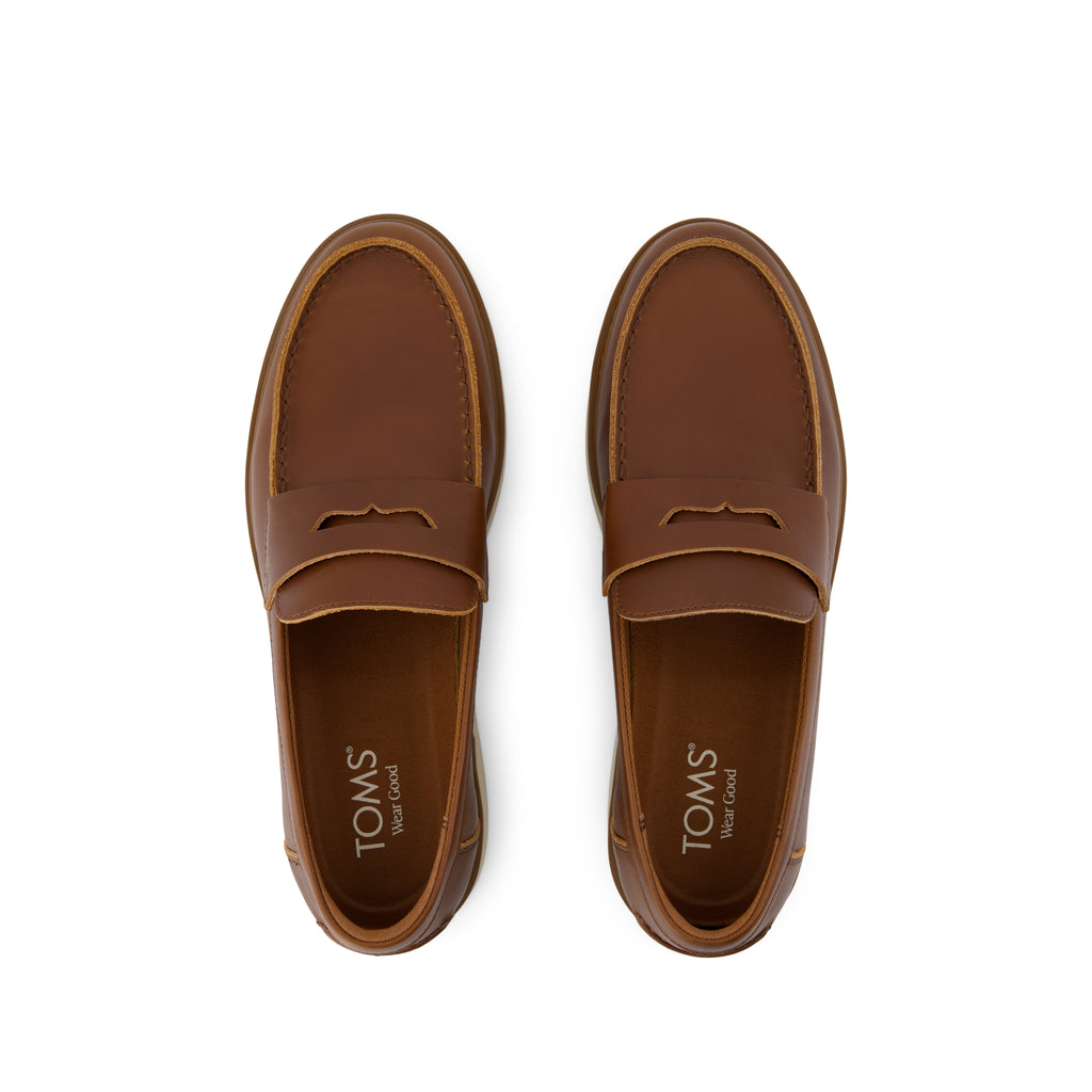 Navi TRVL LITE  Havana Loafer - Walnut Leather Top View