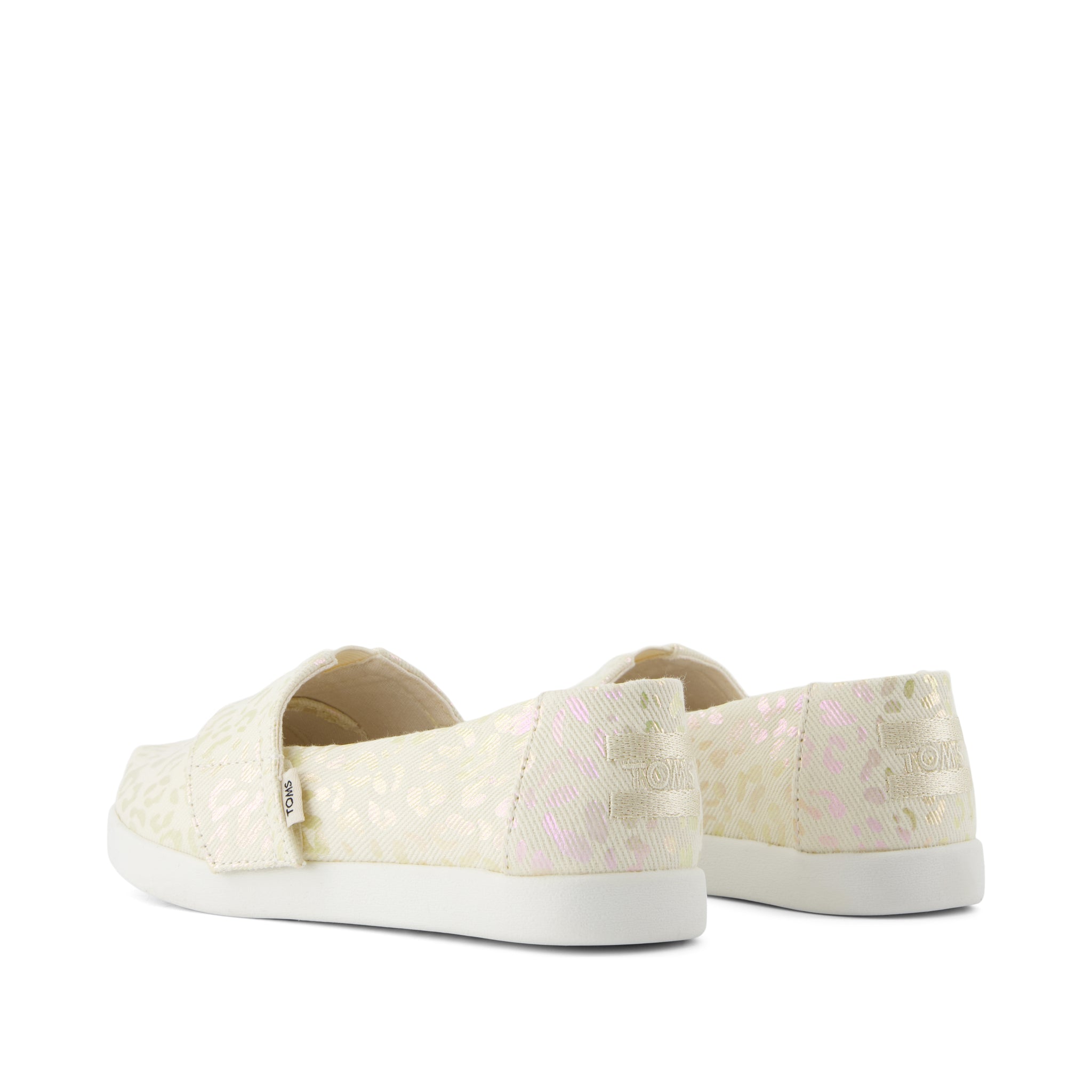Alpargata Classic Kids Shoe - Natural Iridescent Leopard Back View