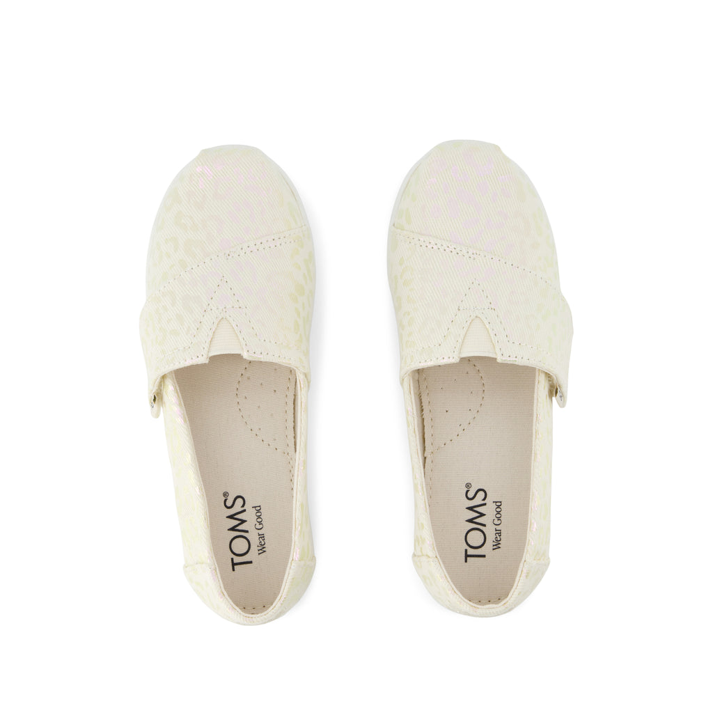 Alpargata Classic Kids Shoe - Natural Iridescent Leopard Top View