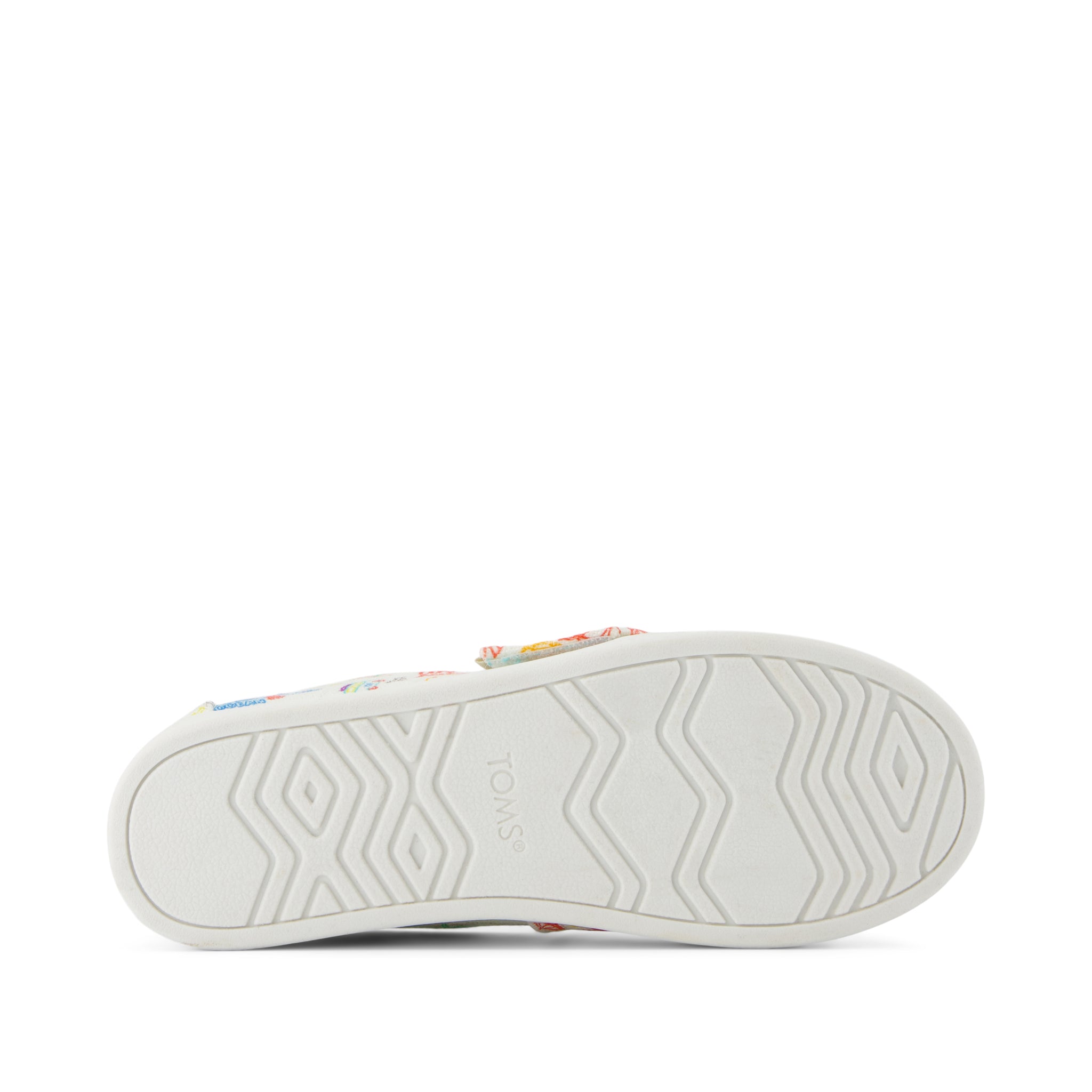 Alpargata Classic Kids Shoe - Marshmallow White Sketchbook Print Bottom Sole View