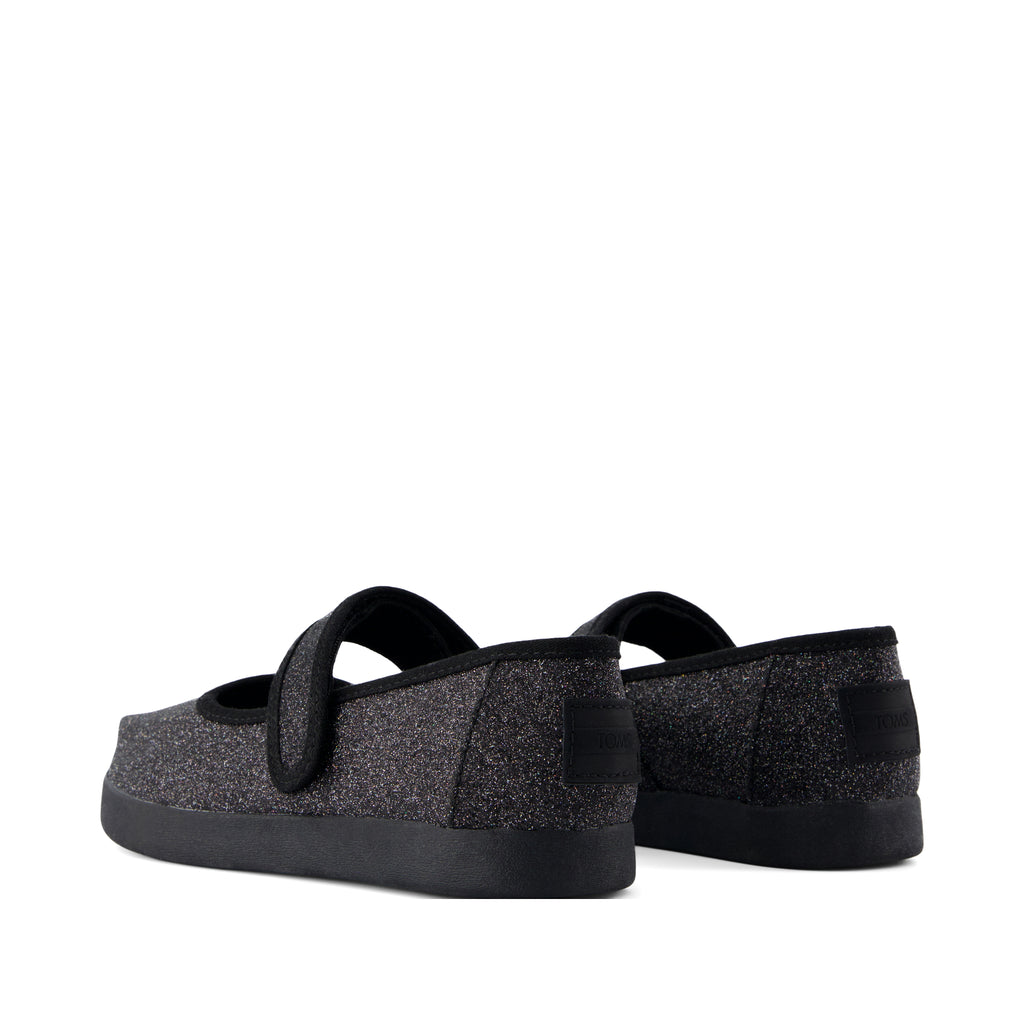Nora Mary Jane Kids Shoe - Black Iridescent Glimmer Back View
