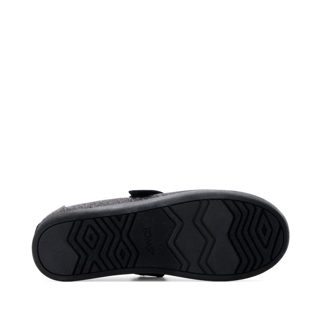 Nora Mary Jane Kids Shoe - Black Iridescent Glimmer Bottom Sole View