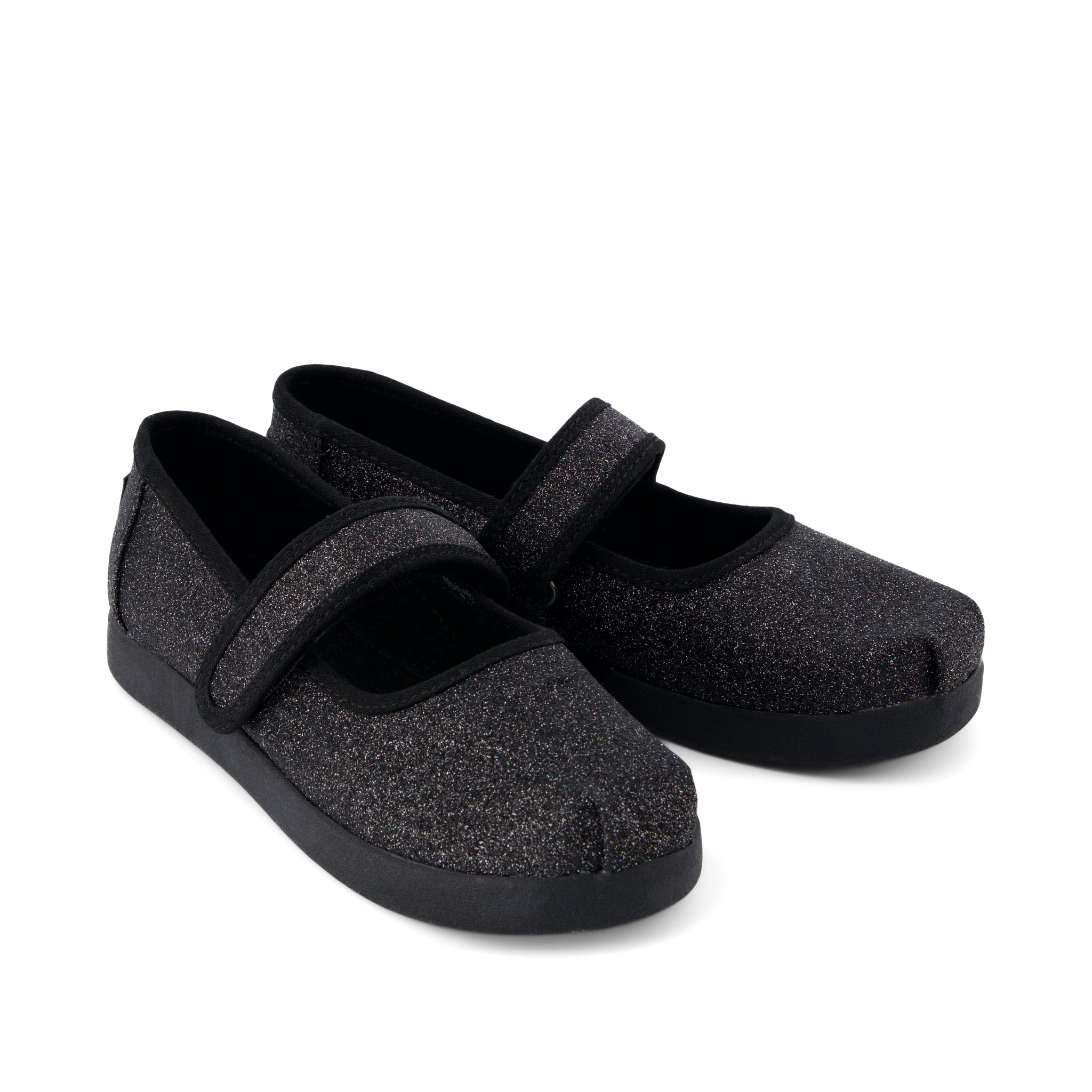 Nora Mary Jane Kids Shoe - Black Iridescent Glimmer Front View