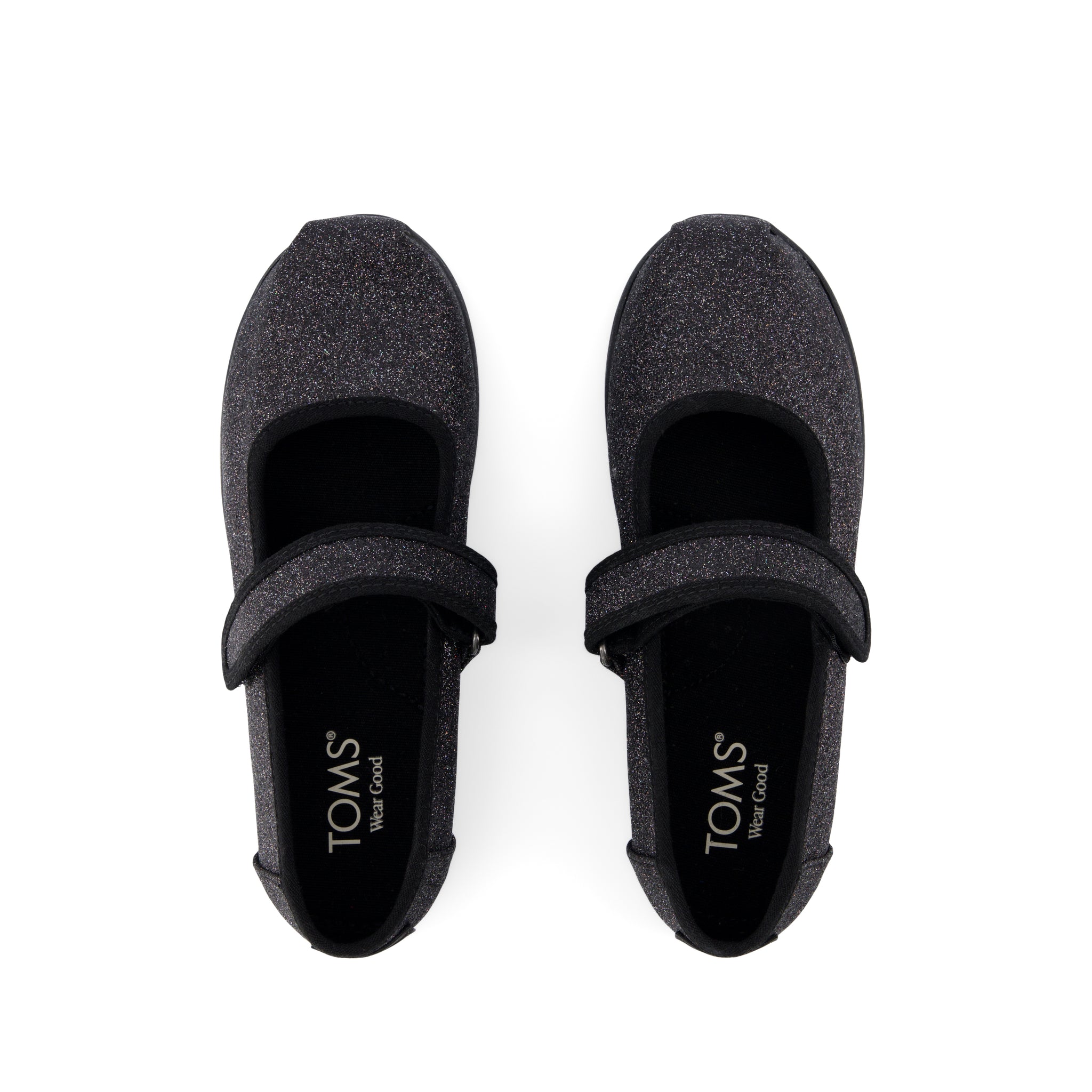 Nora Mary Jane Kids Shoe - Black Iridescent Glimmer Top View