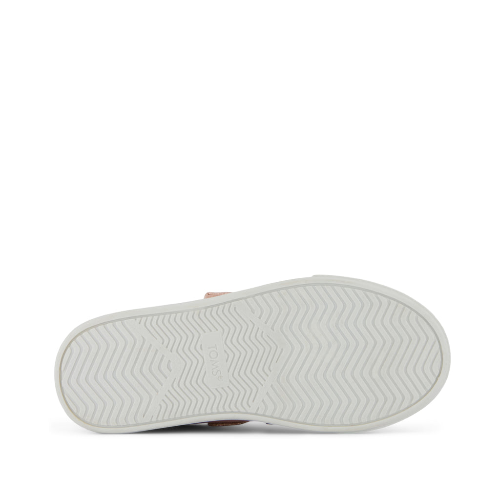 Cruz Double Strap Pale Rose Metallic Pu Kids Sneaker