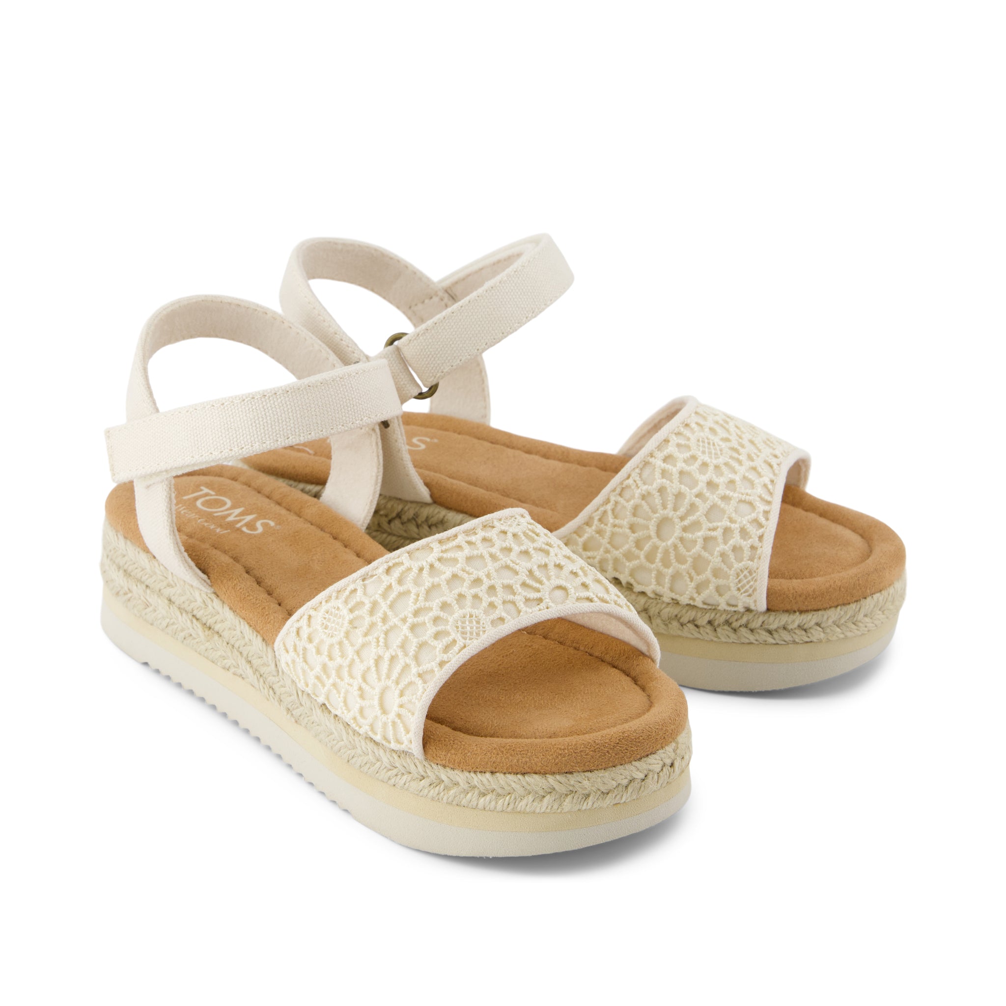 Diana Kids Sandal - Natural Moroccan Crochet Front View