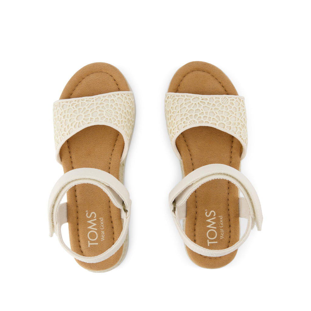 Diana Kids Sandal - Natural Moroccan Crochet Top View