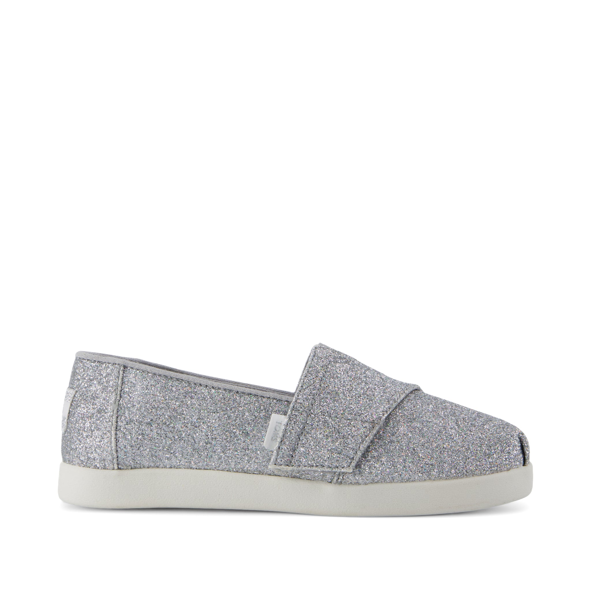 Alpargata Classic Kids Shoe - Silver Iridescent Glimmer Side View