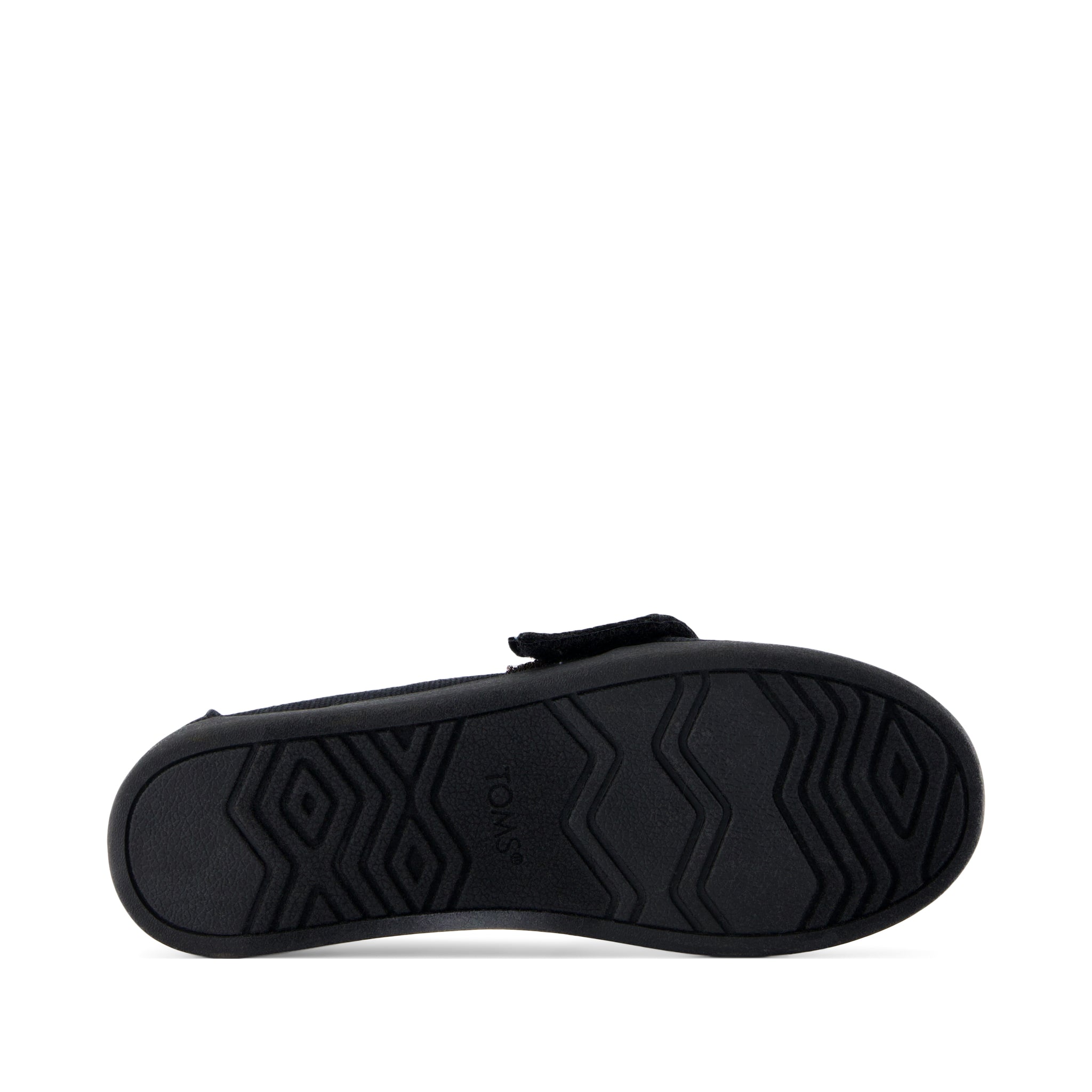 Alpargata Classic Kids Shoe - Black and Black Heritage Canvas Bottom Sole View