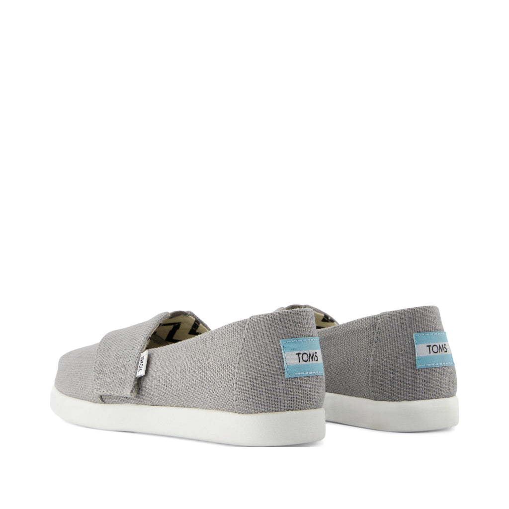 Alpargata Classic Kids Shoe - Drizzle Grey Heritage Canvas Back View