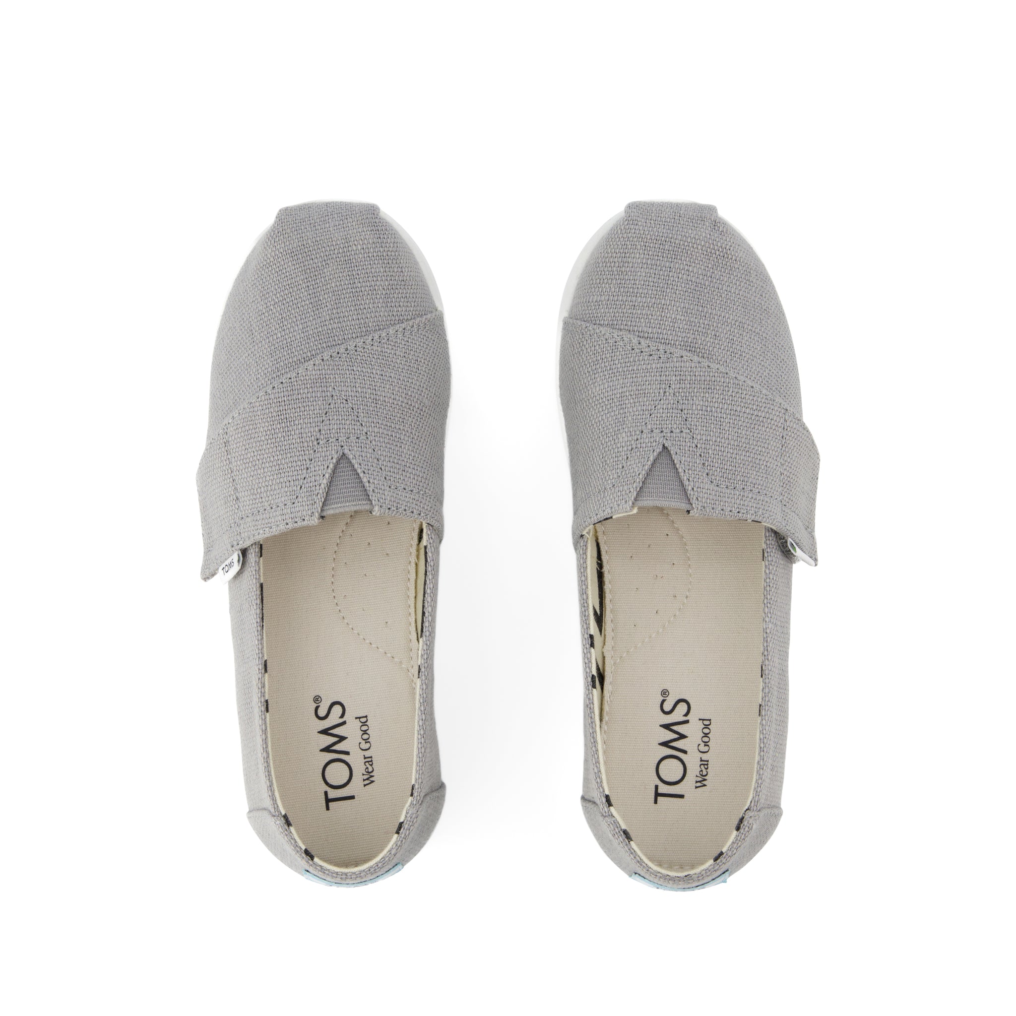 Alpargata Classic Kids Shoe - Drizzle Grey Heritage Canvas Top View