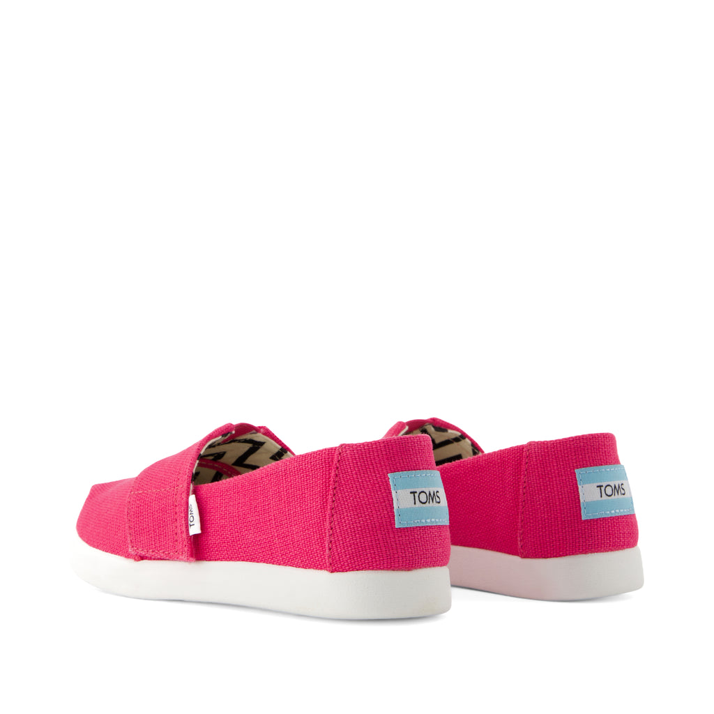 Alpargata Classic Kids Shoe - Fuchsia Heritage Canvas Back View