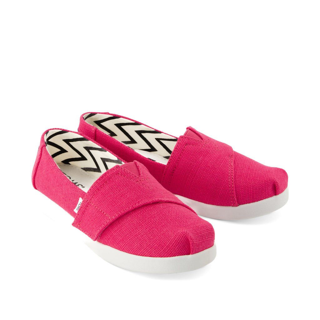 Alpargata Classic Kids Shoe - Fuchsia Heritage Canvas Front View