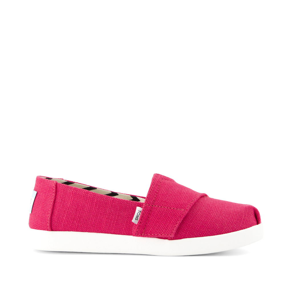 Alpargata Classic Kids Shoe - Fuchsia Heritage Canvas Side View