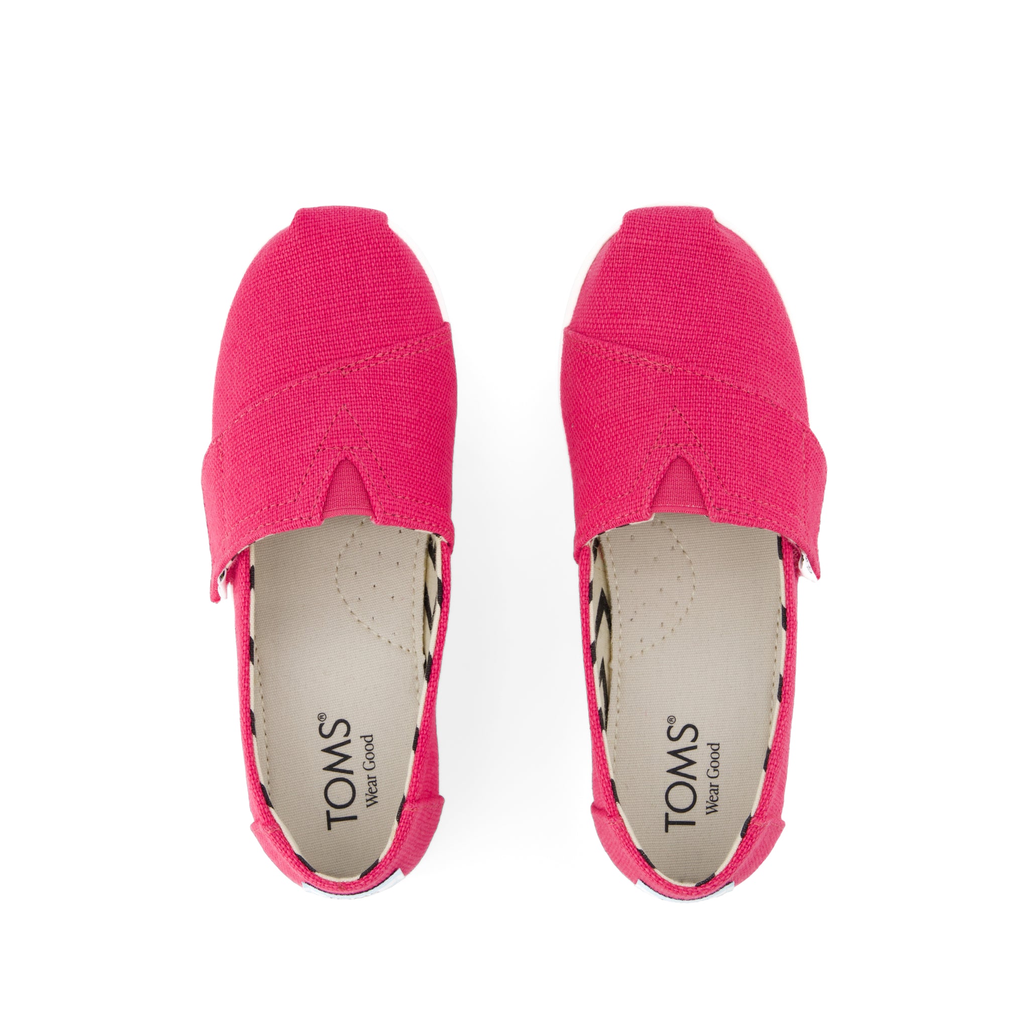 Alpargata Classic Kids Shoe - Fuchsia Heritage Canvas Top View