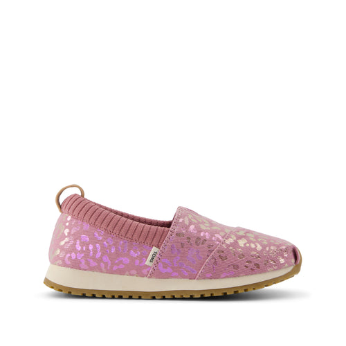 Resident Kids Sneaker - Cosmic Pink Iridescent Leopard Side View