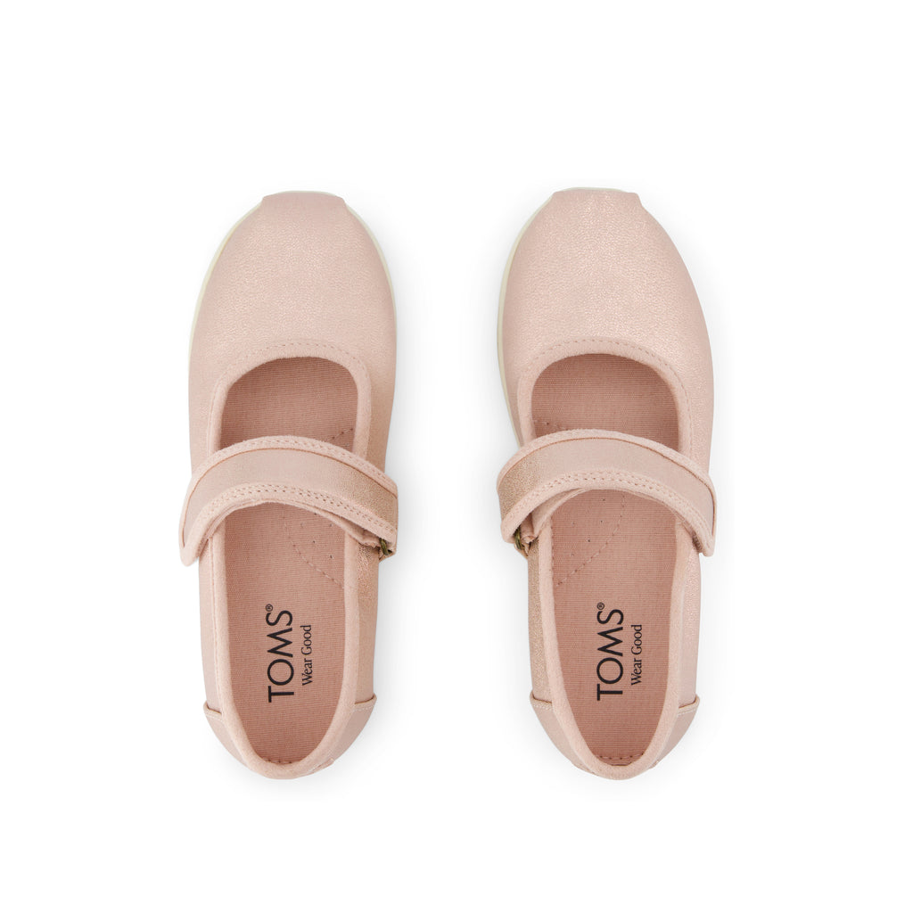 Nora Mary Jane Kids Shoe - Rose Gold Metallic PU Top View