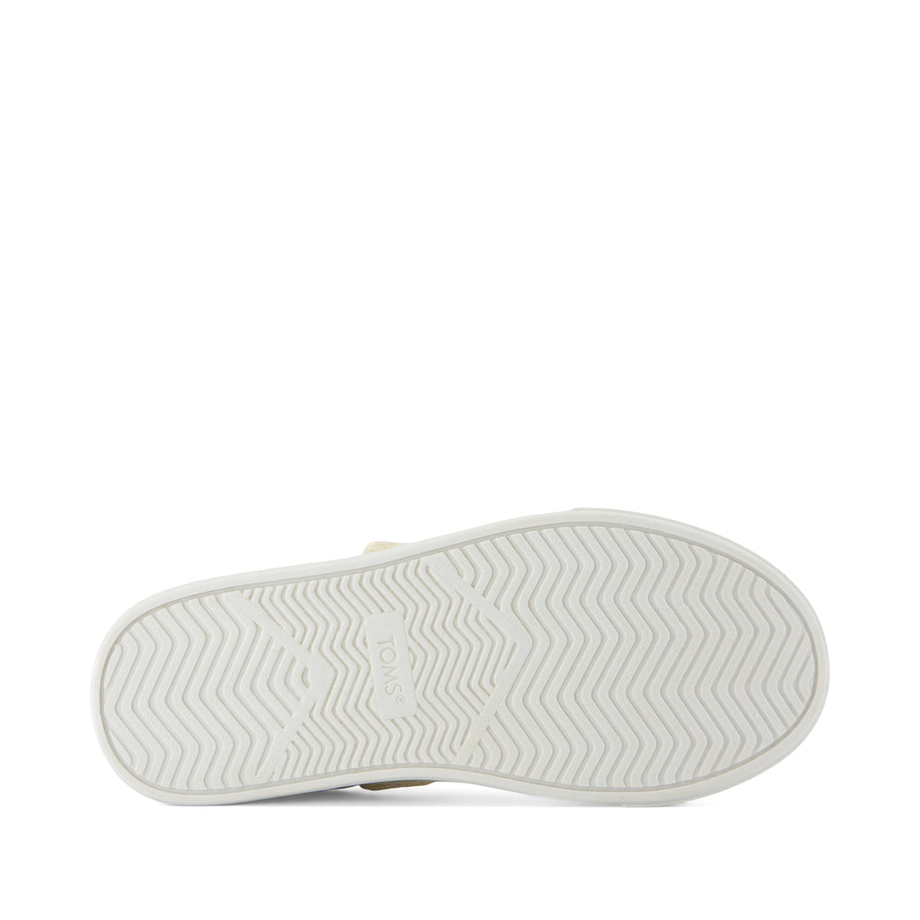 Cruz Lace-Up Kids Sneaker - Natural Iridescent Leopard Bottom Sole View