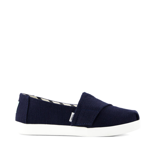 Alpargata Classic Kids Shoe - Navy Heritage Canvas Side View