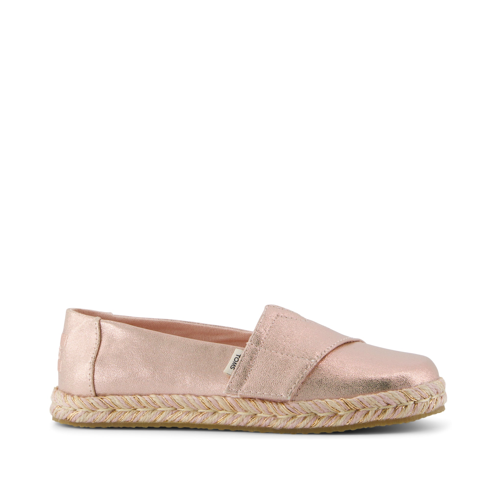 Alpargata Rope 2.0 Kids Espadrille - Pale Rose Metallic Iridescent PU Side View
