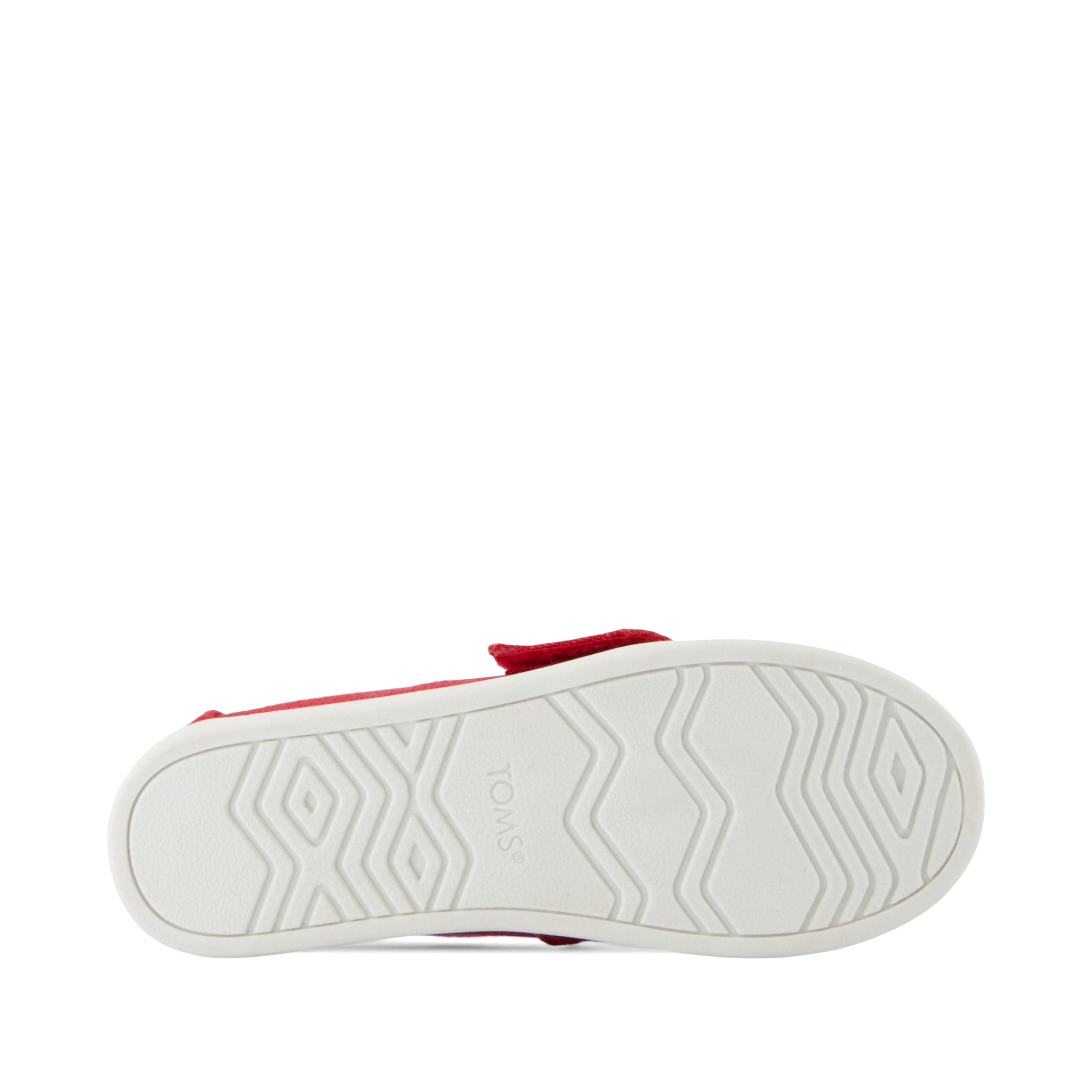 Alpargata Classic Kids Shoe - Red Heritage Canvas Bottom Sole View