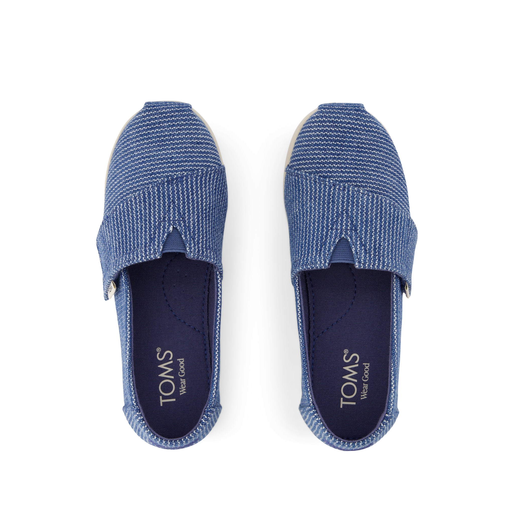 Alpargata Classic Kids Shoe - Dark Sky Subtle Stripes Top View