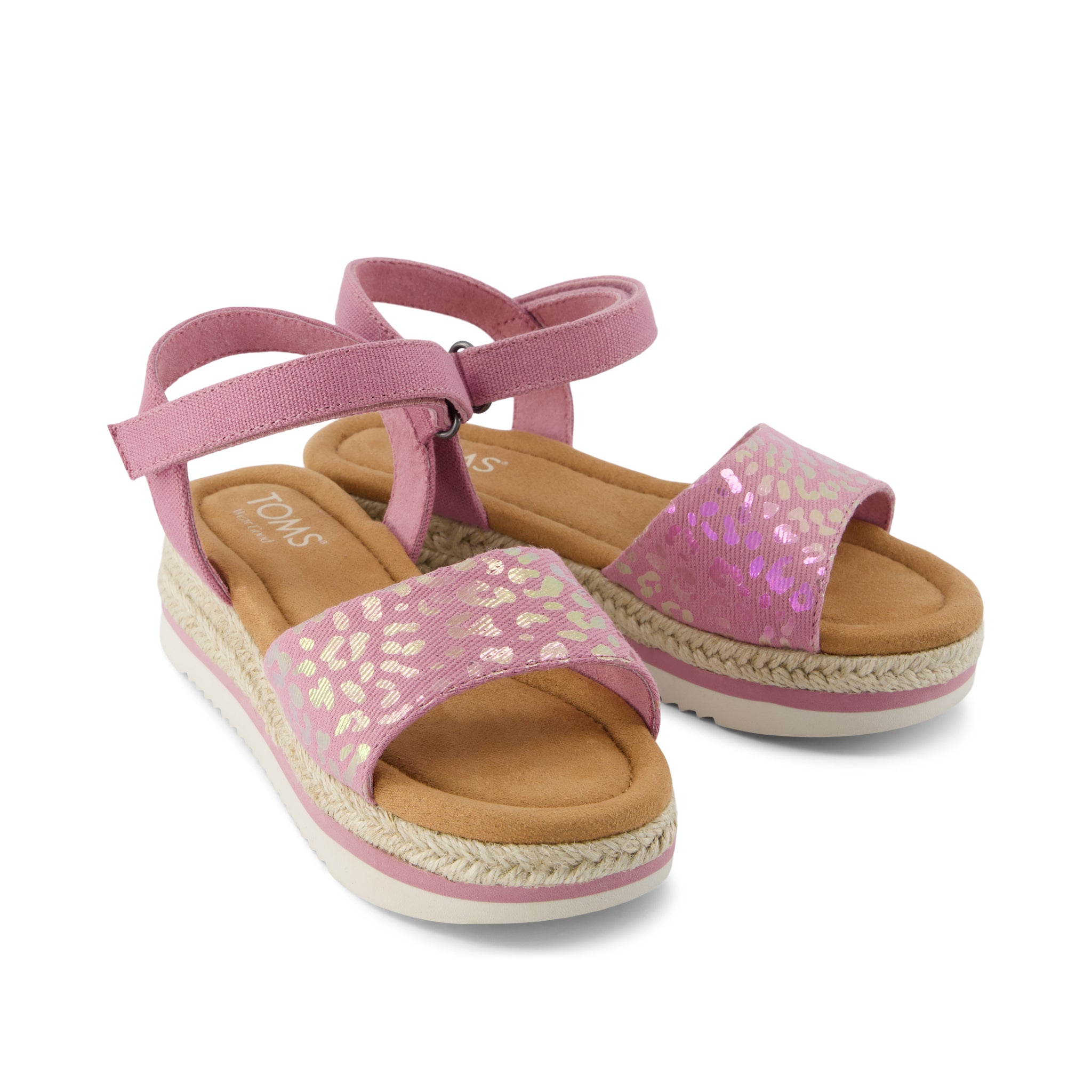Diana Kids Sandal - Cosmic Pink Iridescent Leopard Front View