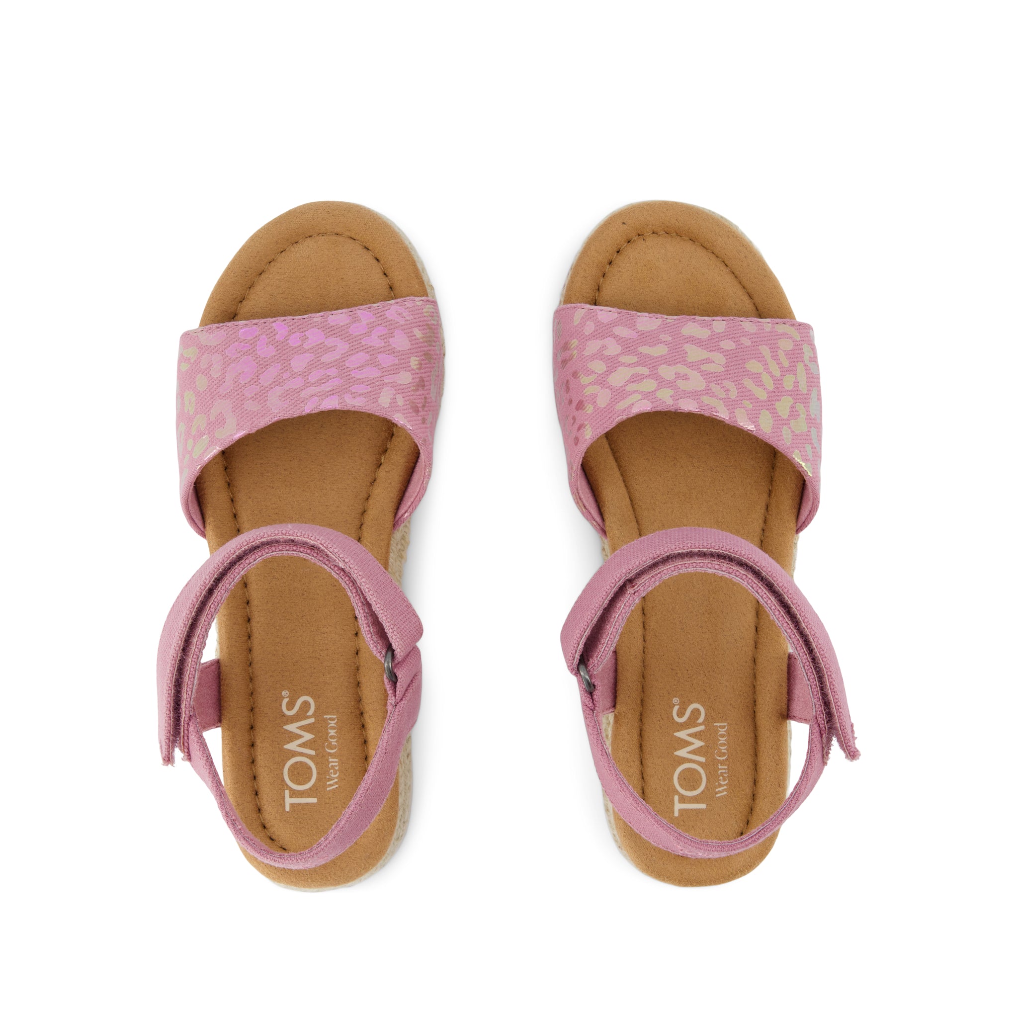 Diana Kids Sandal - Cosmic Pink Iridescent Leopard Top View