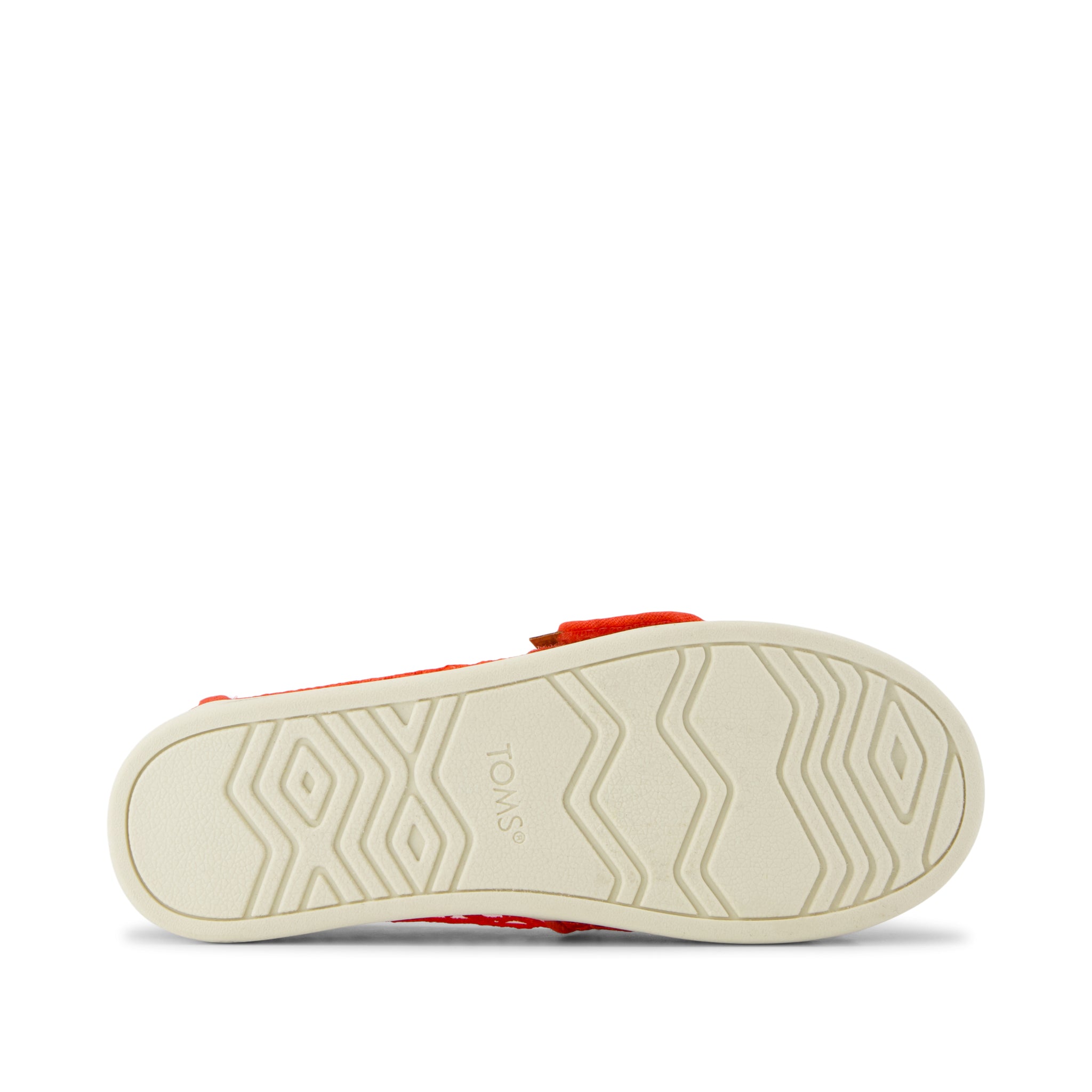 Alpargata Classic Kids Shoe - Flame Moroccan Crochet Bottom Sole View