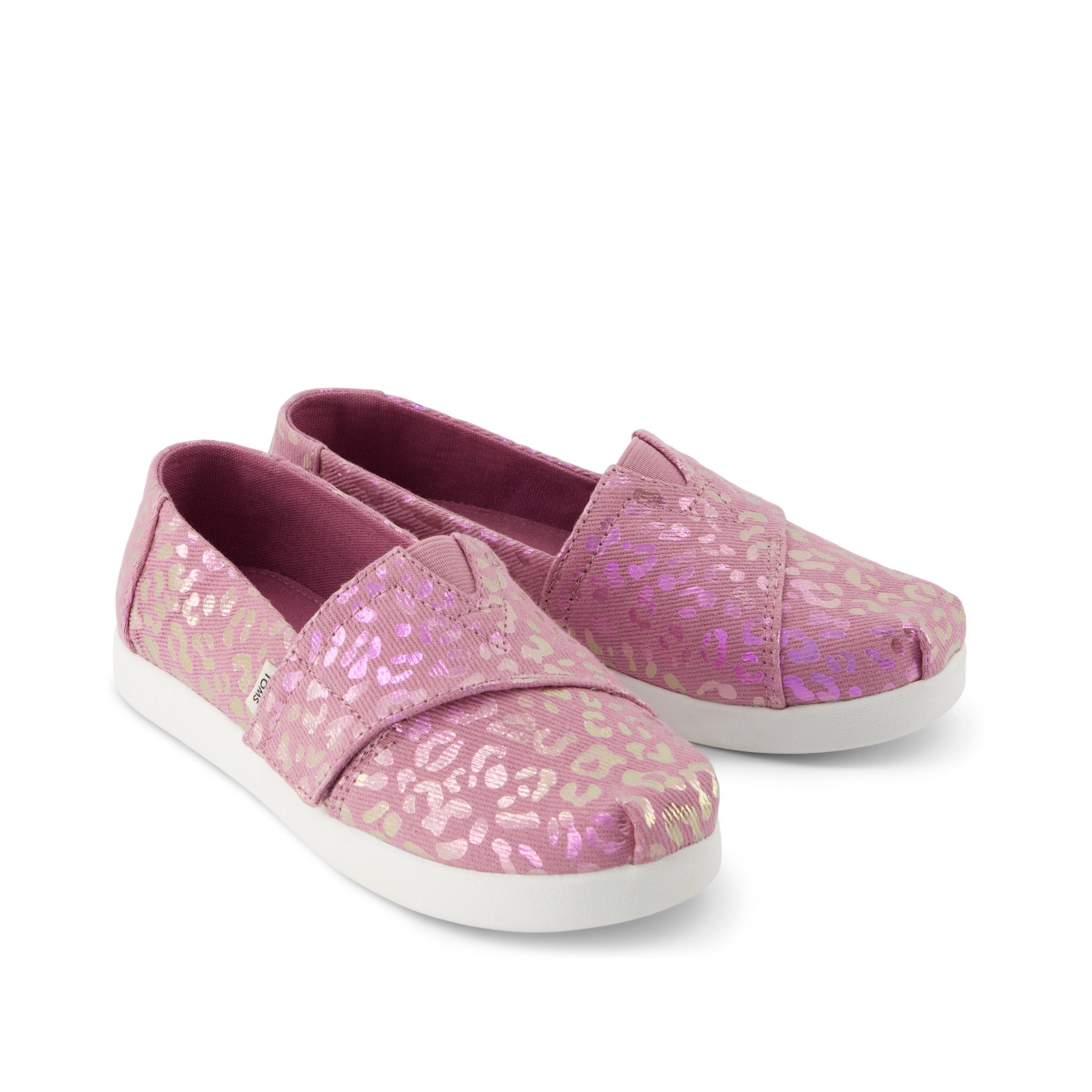 Alpargata Classic Kids Shoe - Cosmic Pink Iridescent Leopard Front View