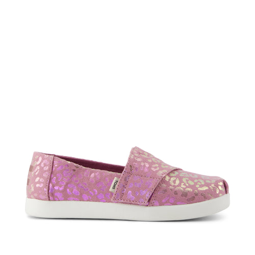 Alpargata Classic Kids Shoe - Cosmic Pink Iridescent Leopard Side View