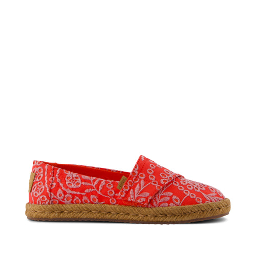 Alpargata Rope 2.0 Kids Espadrille - Flame Botanical Eyelet Side View