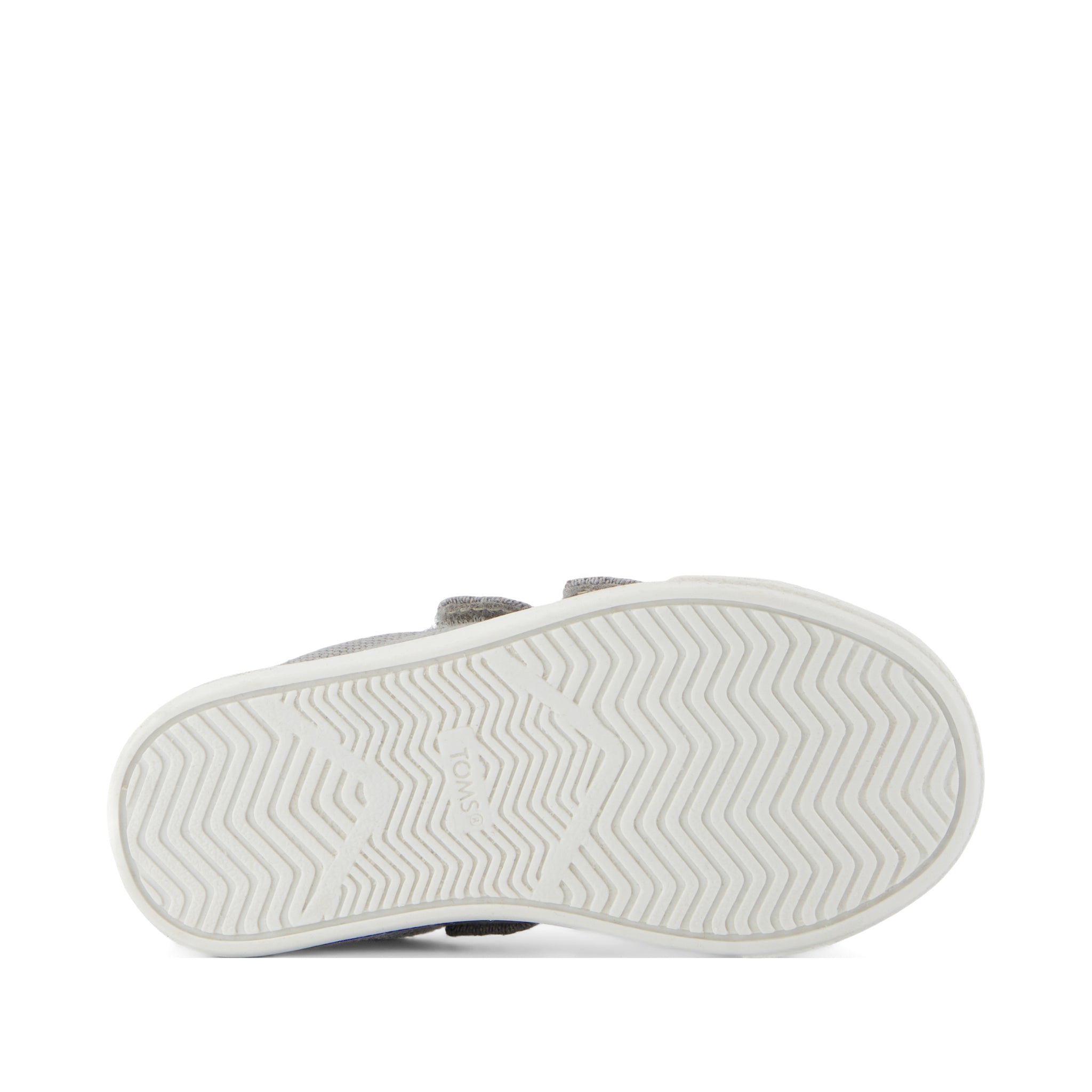 Cruz Double Strap Toddler Sneaker - Drizzle Grey Heritage Canvas Bottom Sole View