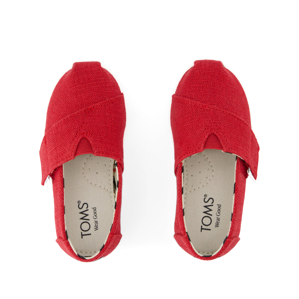 Alpargata Classic Toddler Shoe - Red Heritage Canvas Top View