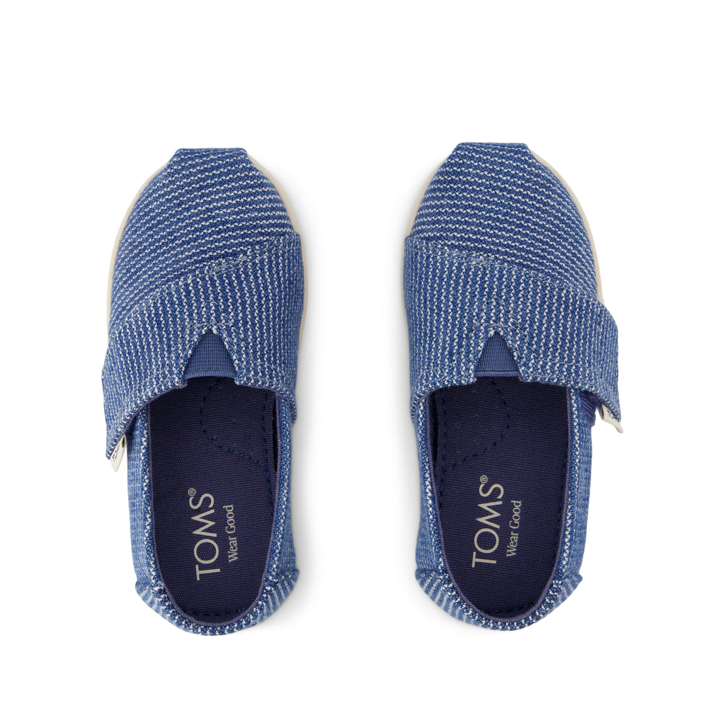 Alpargata Classic Toddler Shoe - Dark Sky Subtle Stripes Top View