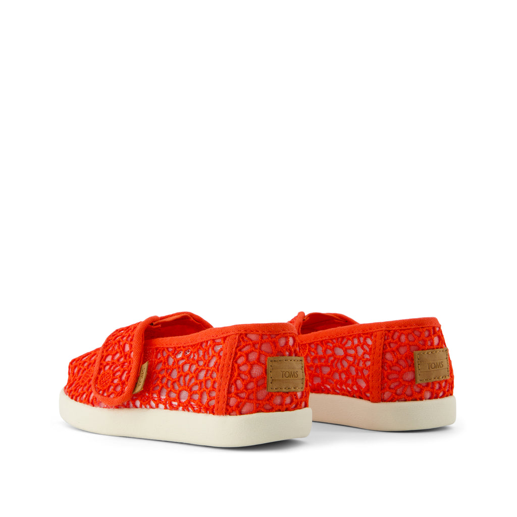 Alpargata Classic Toddler Shoe - Flame Moroccan Crochet Back View