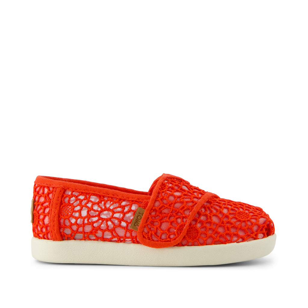 Alpargata Classic Toddler Shoe - Flame Moroccan Crochet Side View
