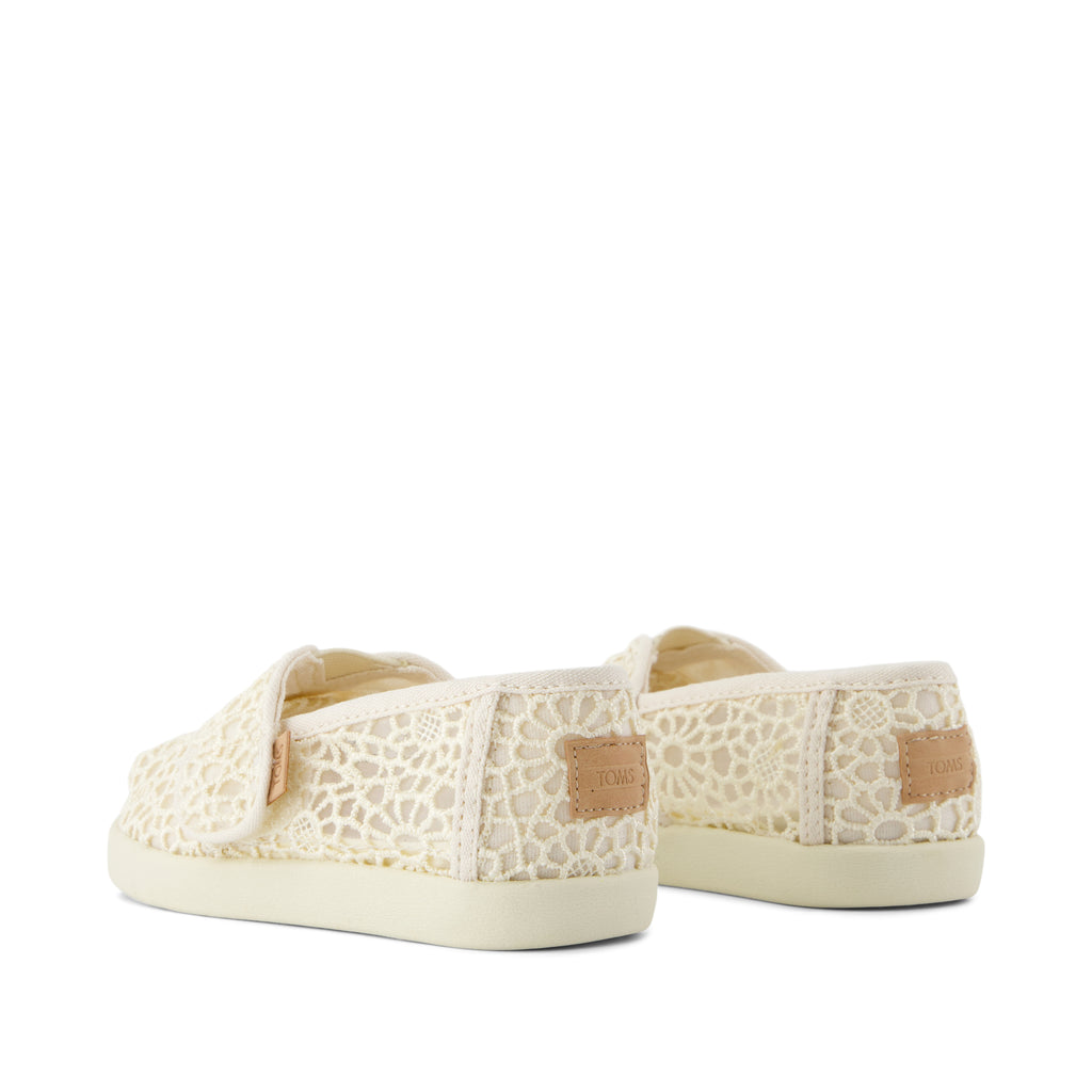 Alpargata Classic Toddler Shoe - Natural Moroccan Crochet Back View
