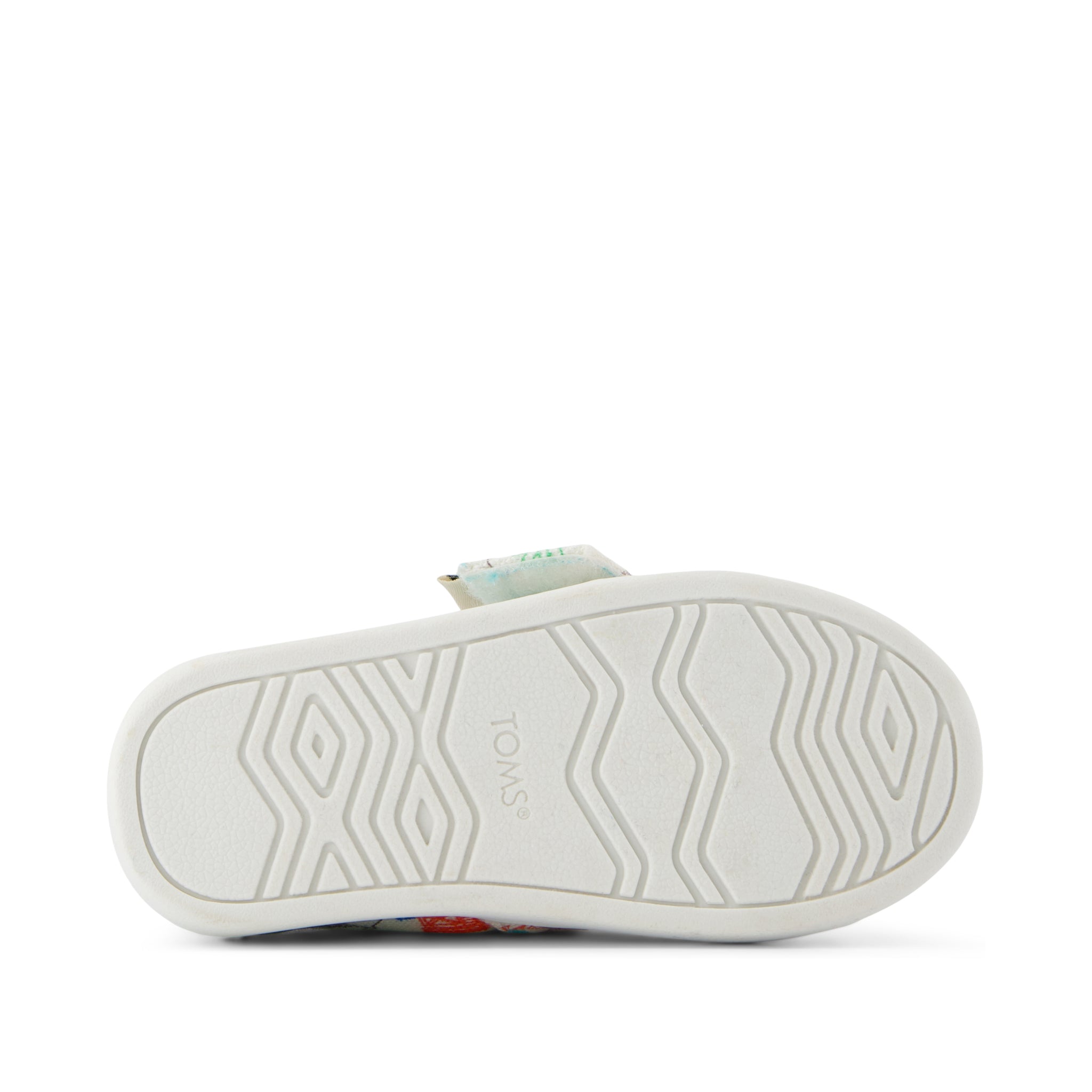 Alpargata Classic Toddler Shoe - Marshmallow White Sketchbook Print Bottom Sole View