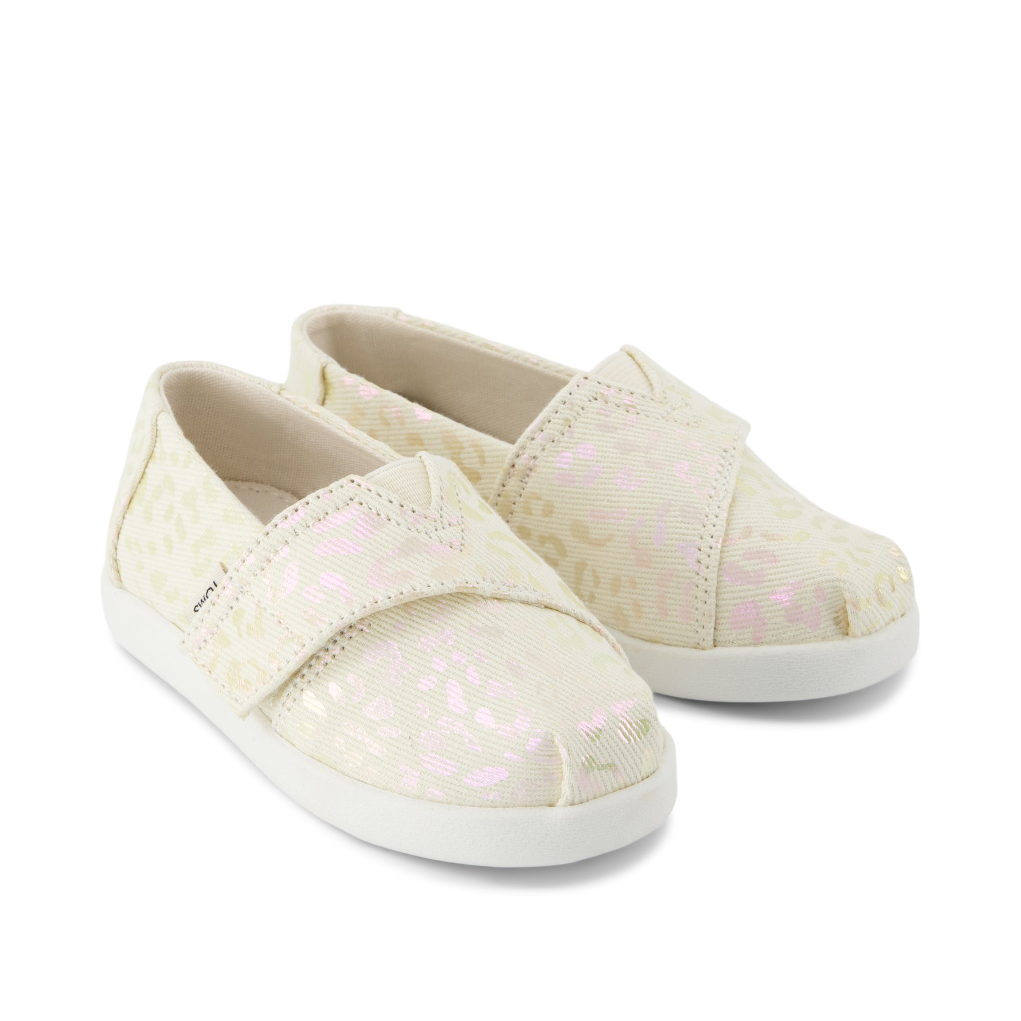 Alpargata Classic Toddler Shoe - Natural Iridescent Leopard Front View