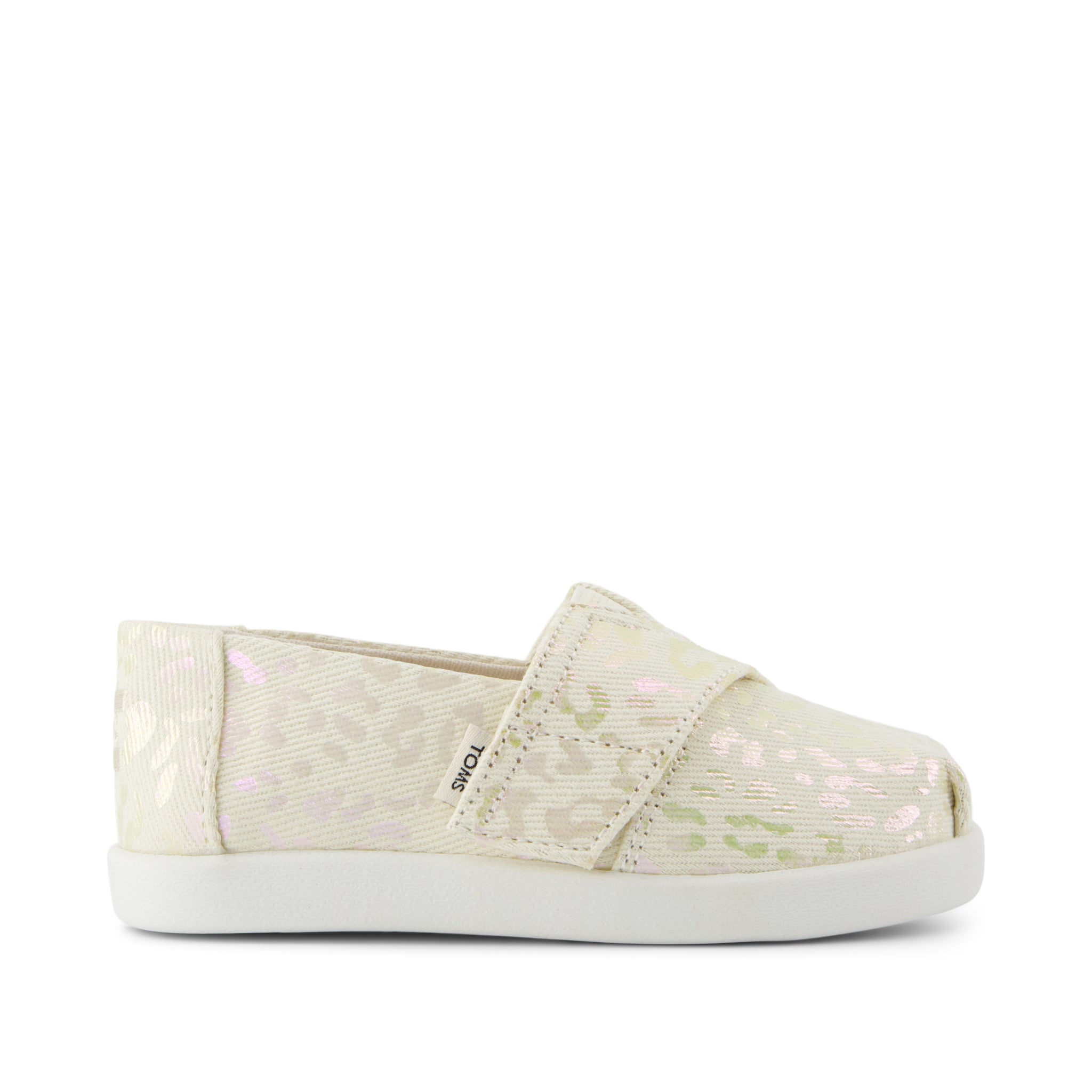 Alpargata Classic Toddler Shoe - Natural Iridescent Leopard Side View