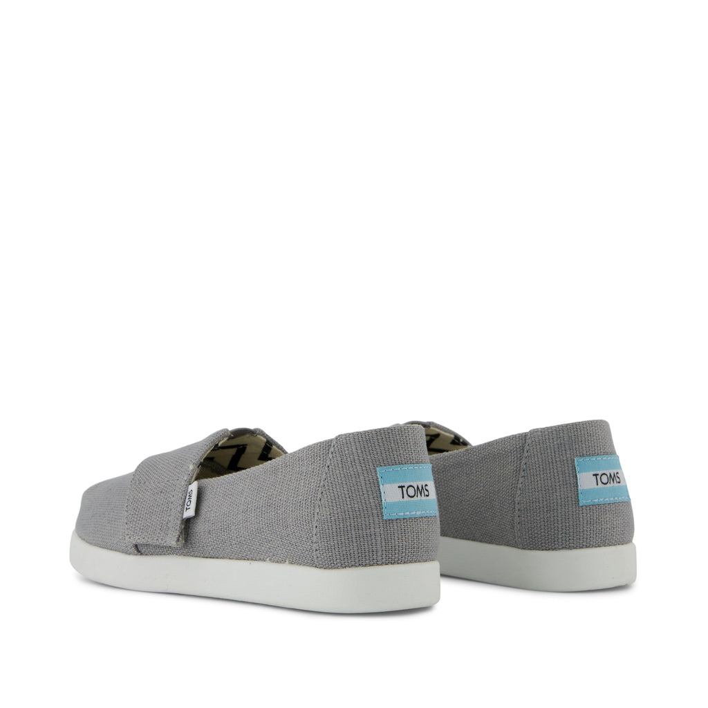 Alpargata Classic Toddler Shoe - Drizzle Grey Heritage Canvas Back View