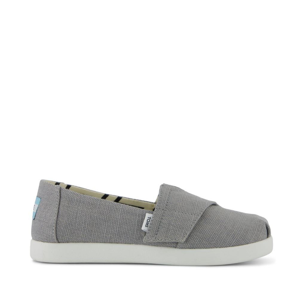 Alpargata Classic Toddler Shoe - Drizzle Grey Heritage Canvas Side View