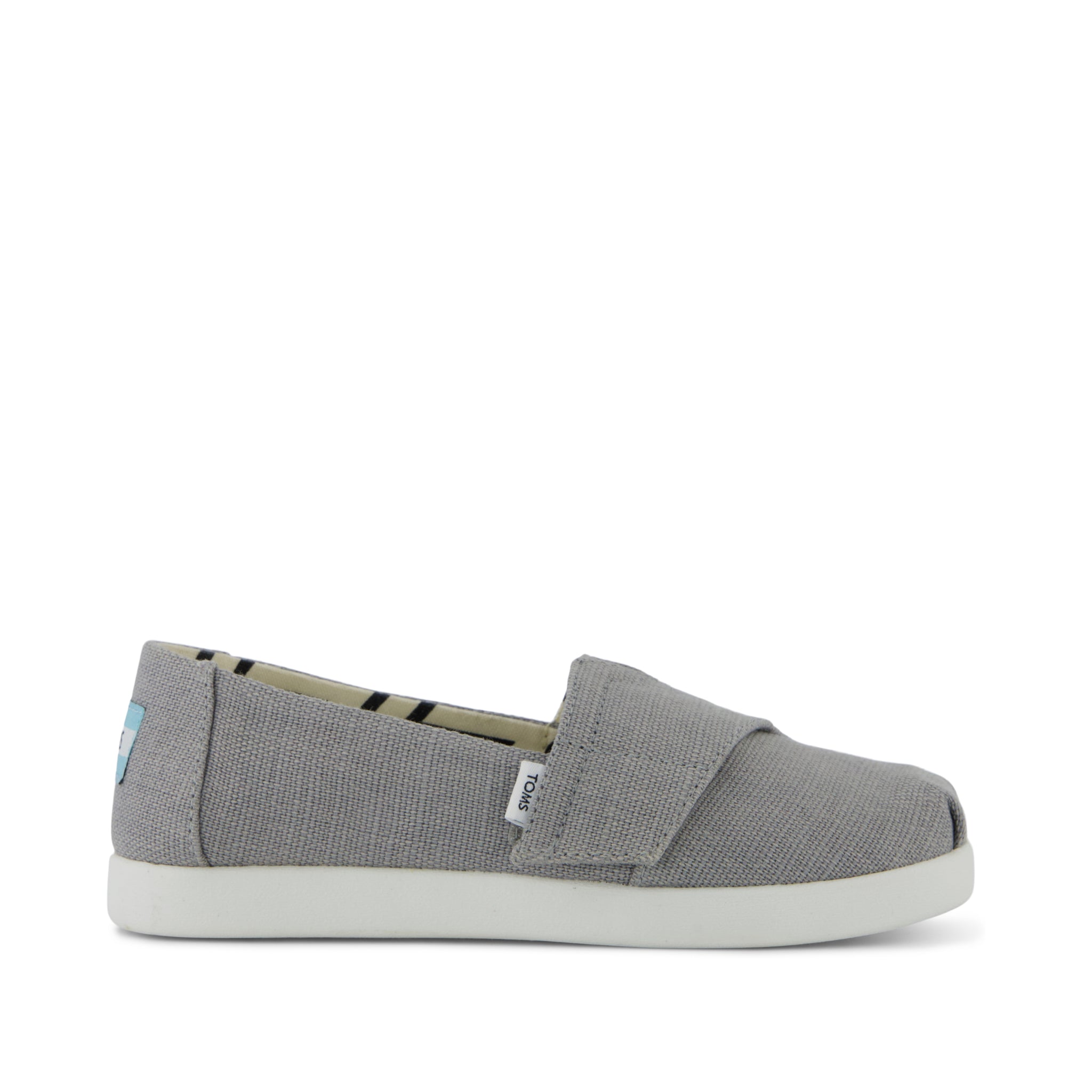 Alpargata Classic Toddler Shoe - Drizzle Grey Heritage Canvas Side View